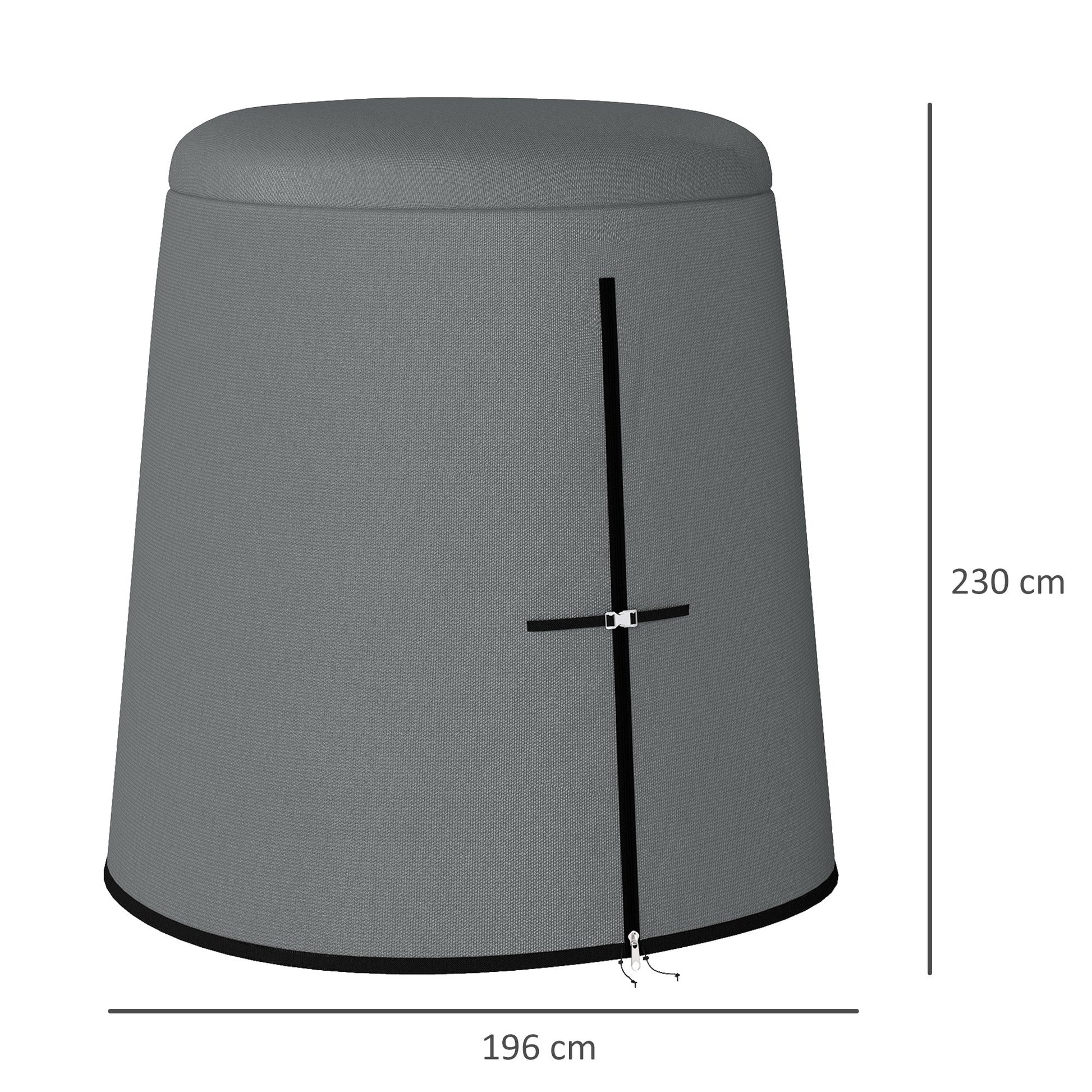 Hanging Egg Chair Cover, Outdoor Single Swing Chair Cover, Waterproof Anti-dust Furniture Protector with Zipper, 300D Oxford Fabric for 200 x 230 cm Stand, Grey