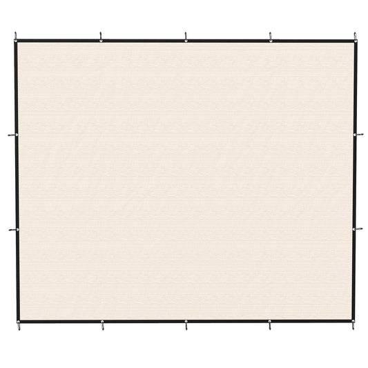 Sun Shade Sail, 3 x 3.6 m Rectangle Sunscreen Awning Canopy with Stainless Steel Eyelets and Bungee Cords, UV Protection Shade Sail  for Outdoors, Garden, Patio, Beige