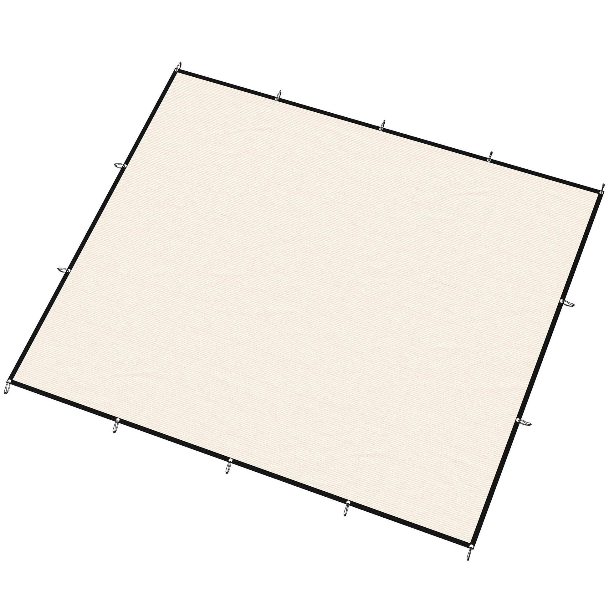 Sun Shade Sail, 3 x 3.6 m Rectangle Sunscreen Awning Canopy with Stainless Steel Eyelets and Bungee Cords, UV Protection Shade Sail  for Outdoors, Garden, Patio, Beige