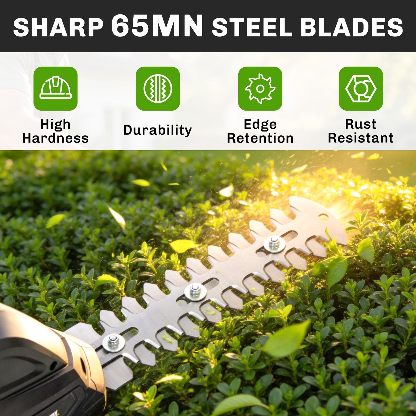 2-in-1 Cordless Hedge Trimmer & Grass Shear with 7.2V 2 x Rechargeable 2000mAh Batteries, 2 Changeable Blades, Charger, Lightweight Handheld Cutter for Bushes, Branches, Shrubs, Lawn Edging