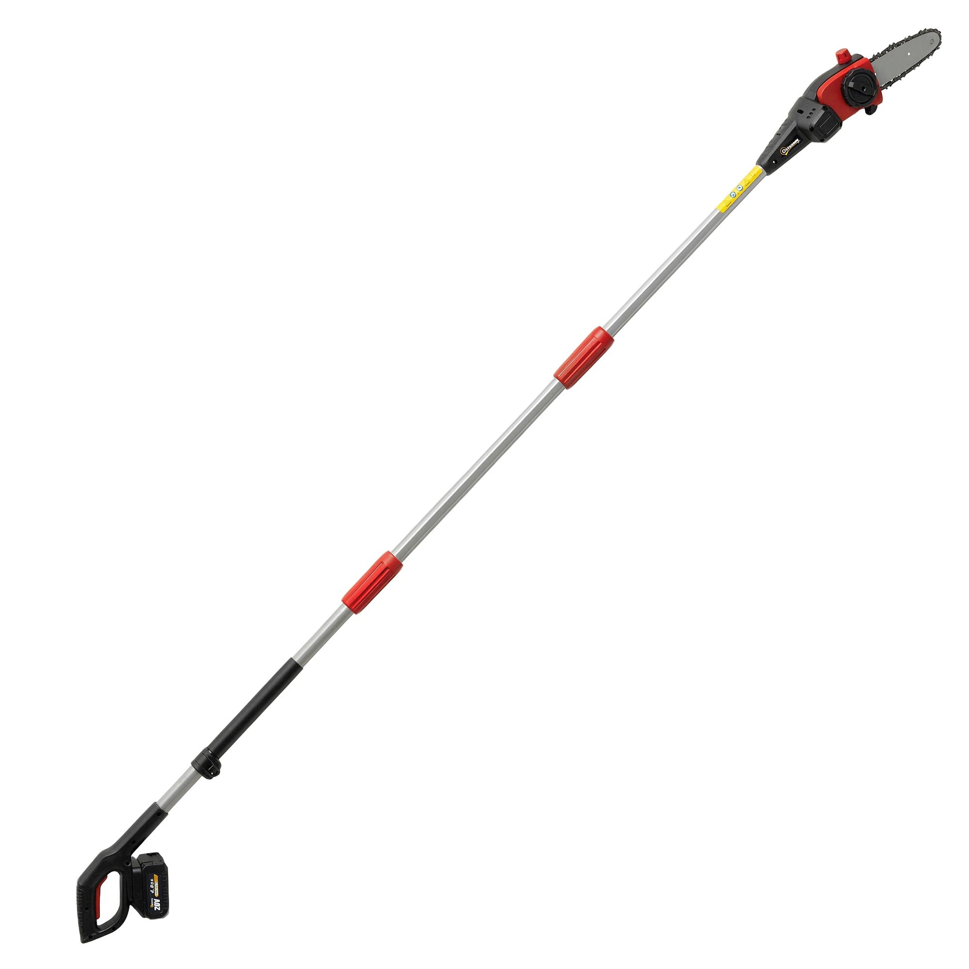 18V 8" Cordless Pole Chainsaw, 1.94m/2.56m Electric Chainsaw with 2 x 4.0Ah Batteries, Charger, Auto Lubrication, 6m/s Chain Speed, Long Reach Pole Pruner for Branch Cutting Tree Trimming