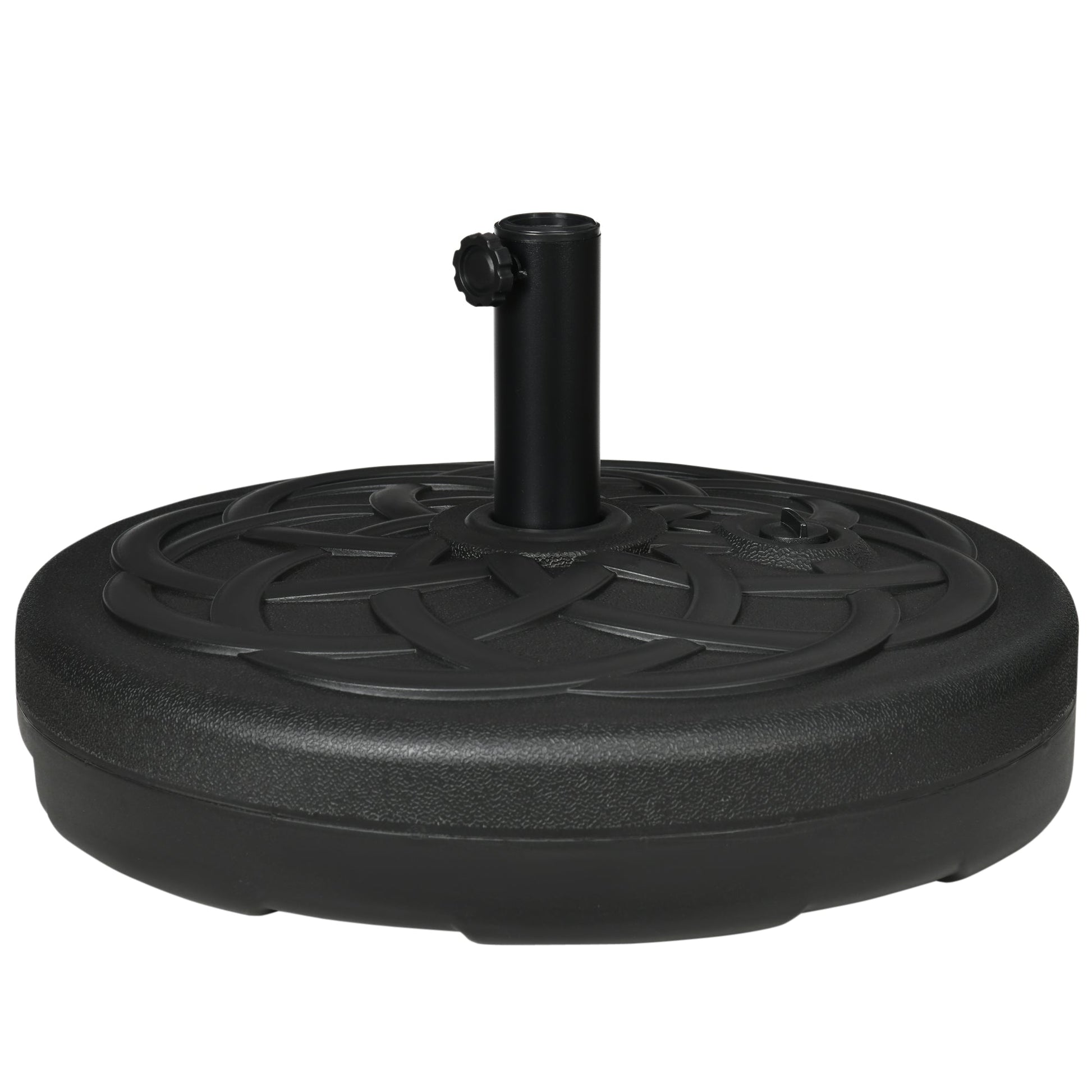 Garden Parasol Base Holder, Outdoor Market Umbrella Stand Weight with Built-In Handle, 25kg Water or 35kg Sand Filled, Black