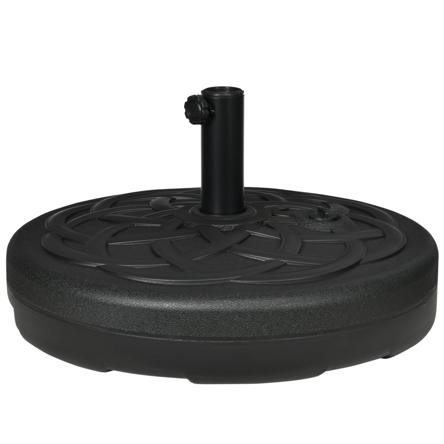 Garden Parasol Base Holder, Outdoor Market Umbrella Stand Weight with Built-In Handle, 25kg Water or 35kg Sand Filled, Black