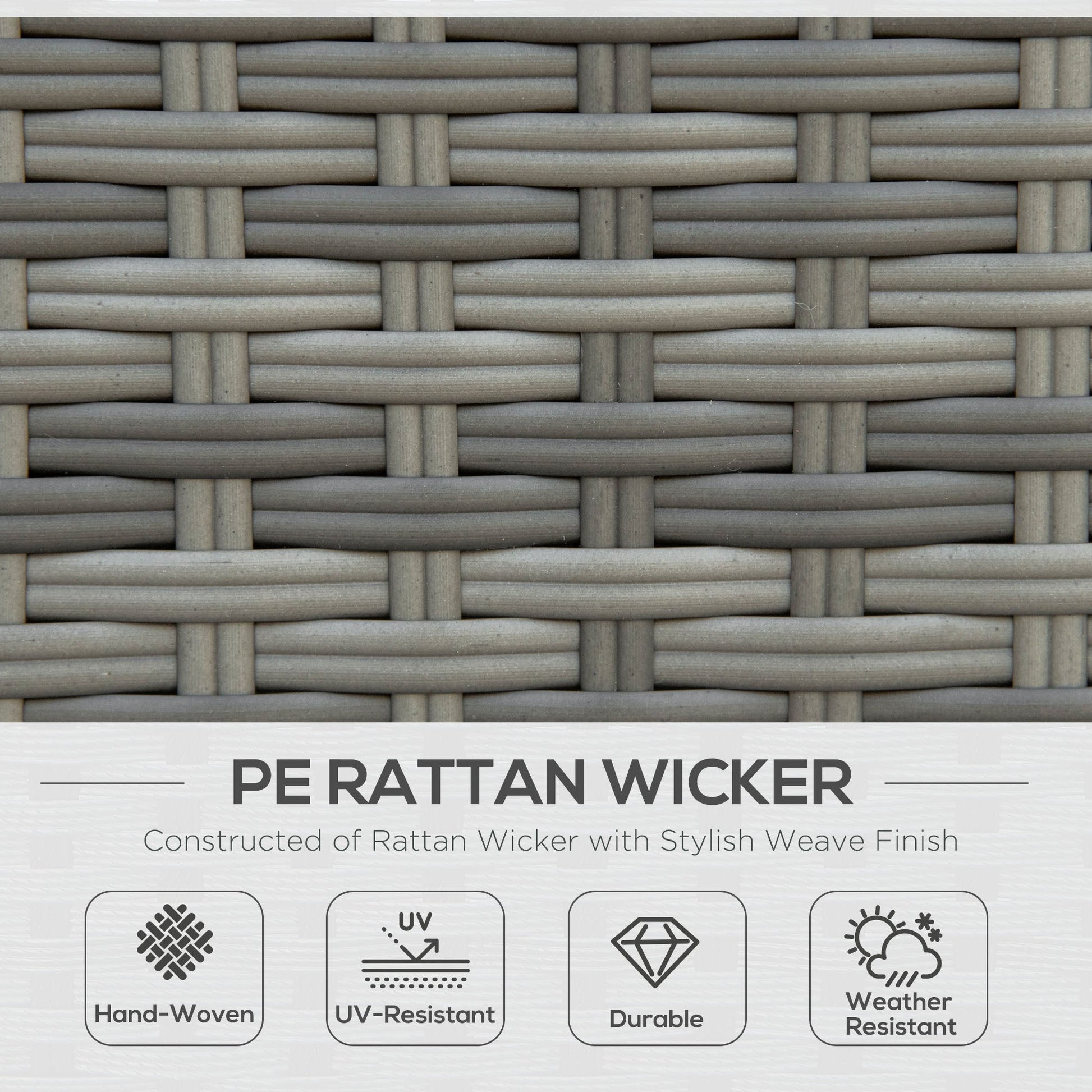 10 Seater Rattan Dining Set with Expandable Table and Nesting Chairs, Rattan Garden Furniture Set with Cushions, Outdoor Dining Table and Chairs, Sectional Corner Sofa Set, Grey