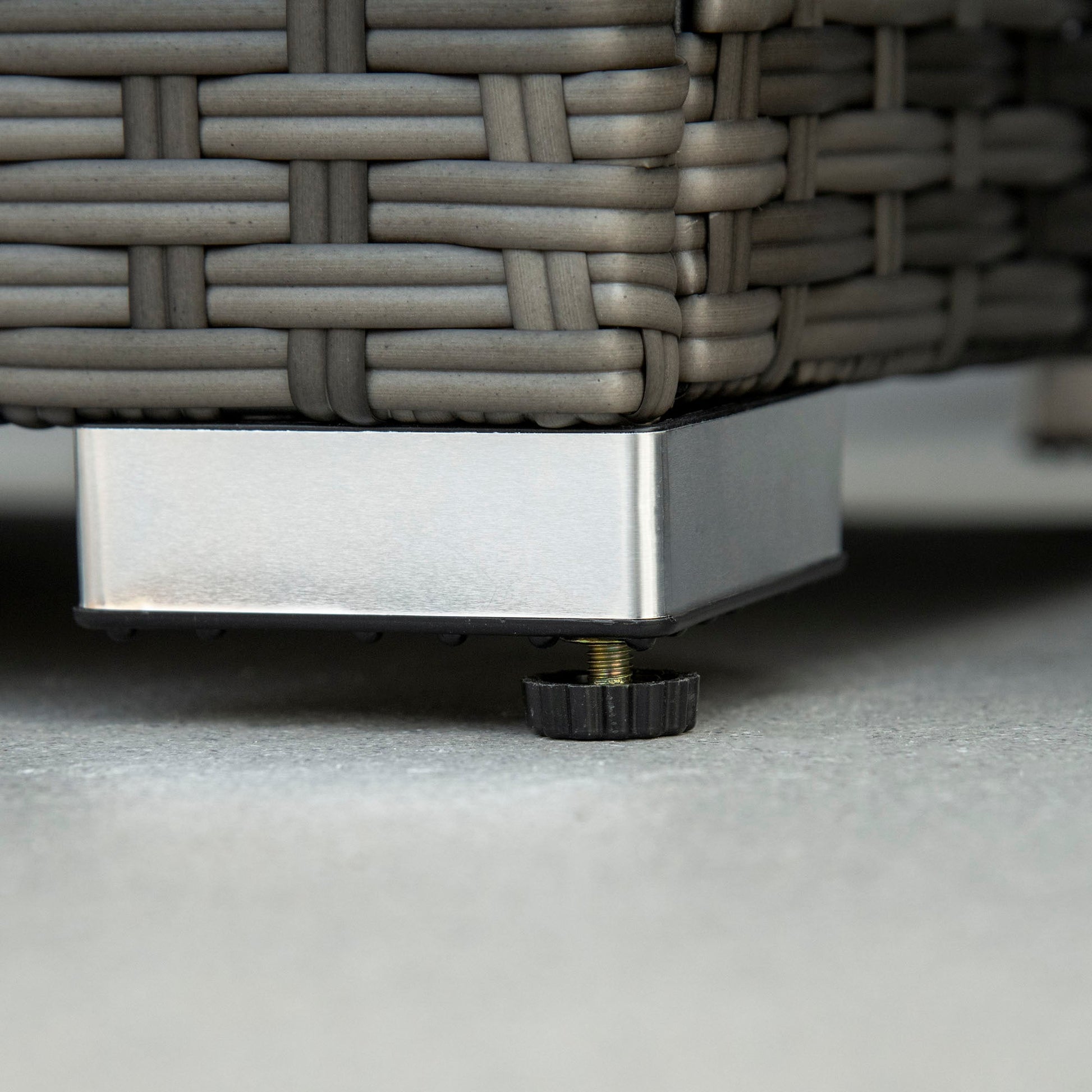 10 Seater Rattan Dining Set with Expandable Table and Nesting Chairs, Rattan Garden Furniture Set with Cushions, Outdoor Dining Table and Chairs, Sectional Corner Sofa Set, Grey