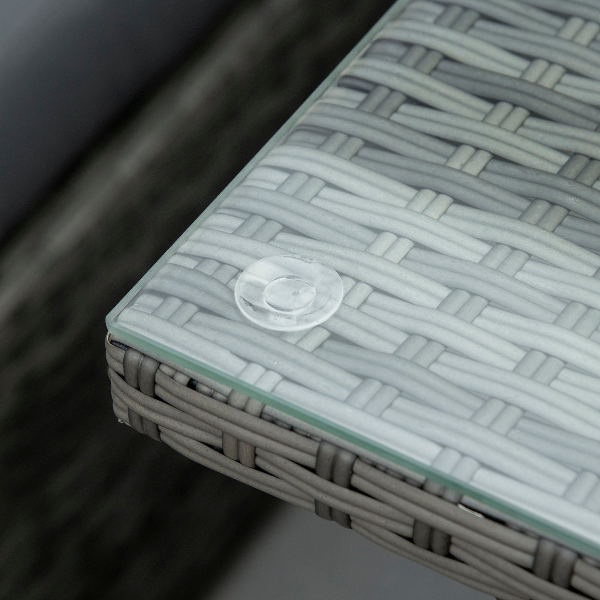 10 Seater Rattan Dining Set with Expandable Table and Nesting Chairs, Rattan Garden Furniture Set with Cushions, Outdoor Dining Table and Chairs, Sectional Corner Sofa Set, Grey