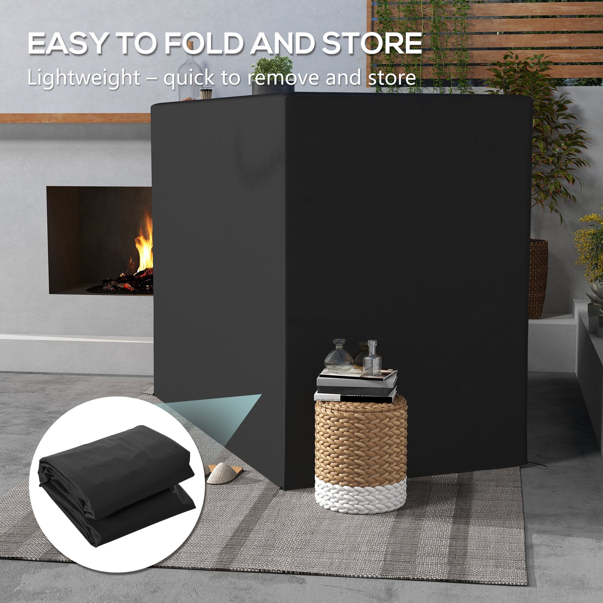 Oxford Patio 3-seater Swing Chair Cover Outdoor Garden Furniture Rain Protection Protector Waterproof Anti-UV, 240L x 133W x 185H cm, Dark Grey