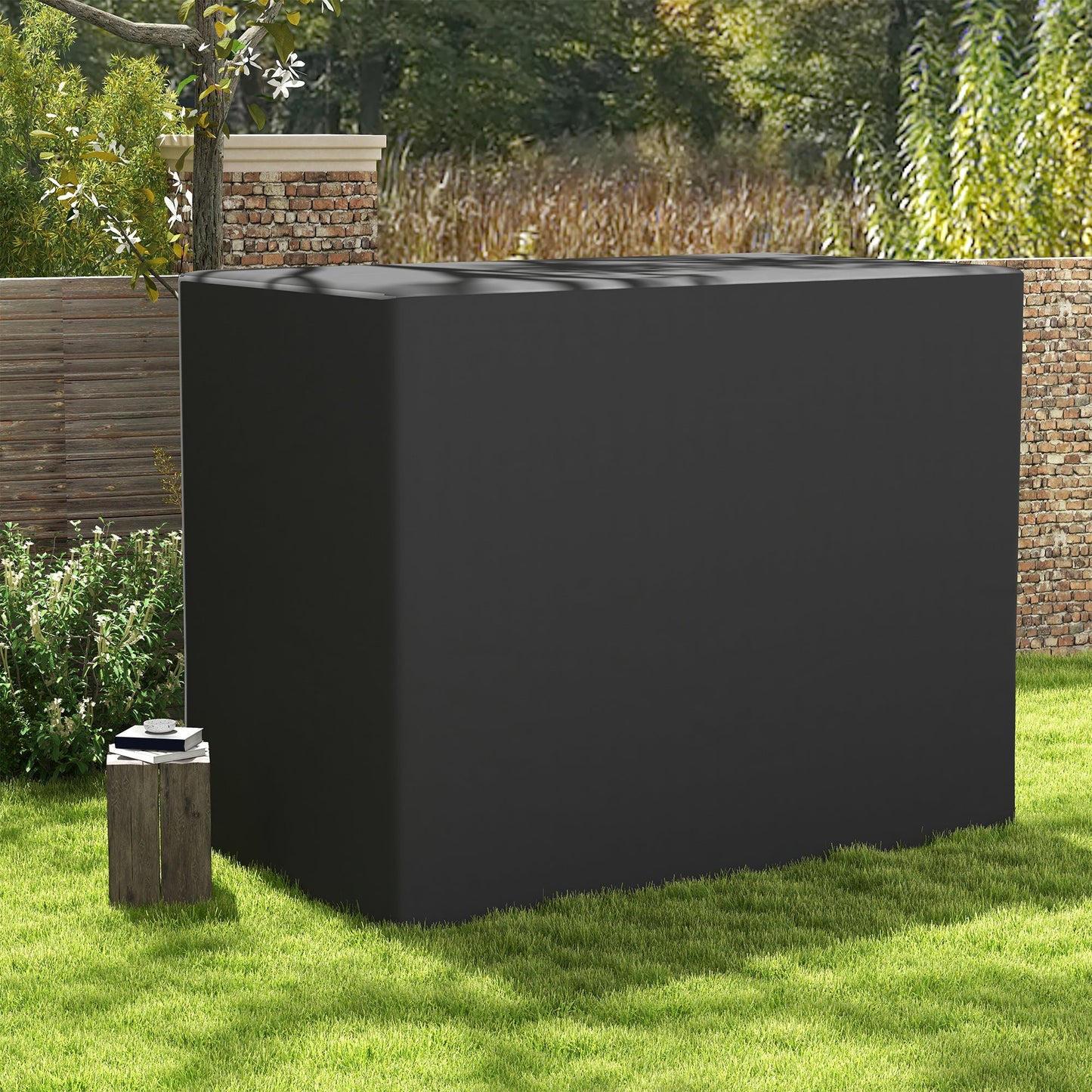 Oxford Patio 3-seater Swing Chair Cover Outdoor Garden Furniture Rain Protection Protector Waterproof Anti-UV, 240L x 133W x 185H cm, Dark Grey