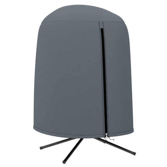 Hanging Egg Chair Cover, Outdoor Single Swing Chair Cover, Waterproof Anti-dust Furniture Protector with Zipper, 420D Oxford Fabric for Φ128 x 190H cm Stand, Grey