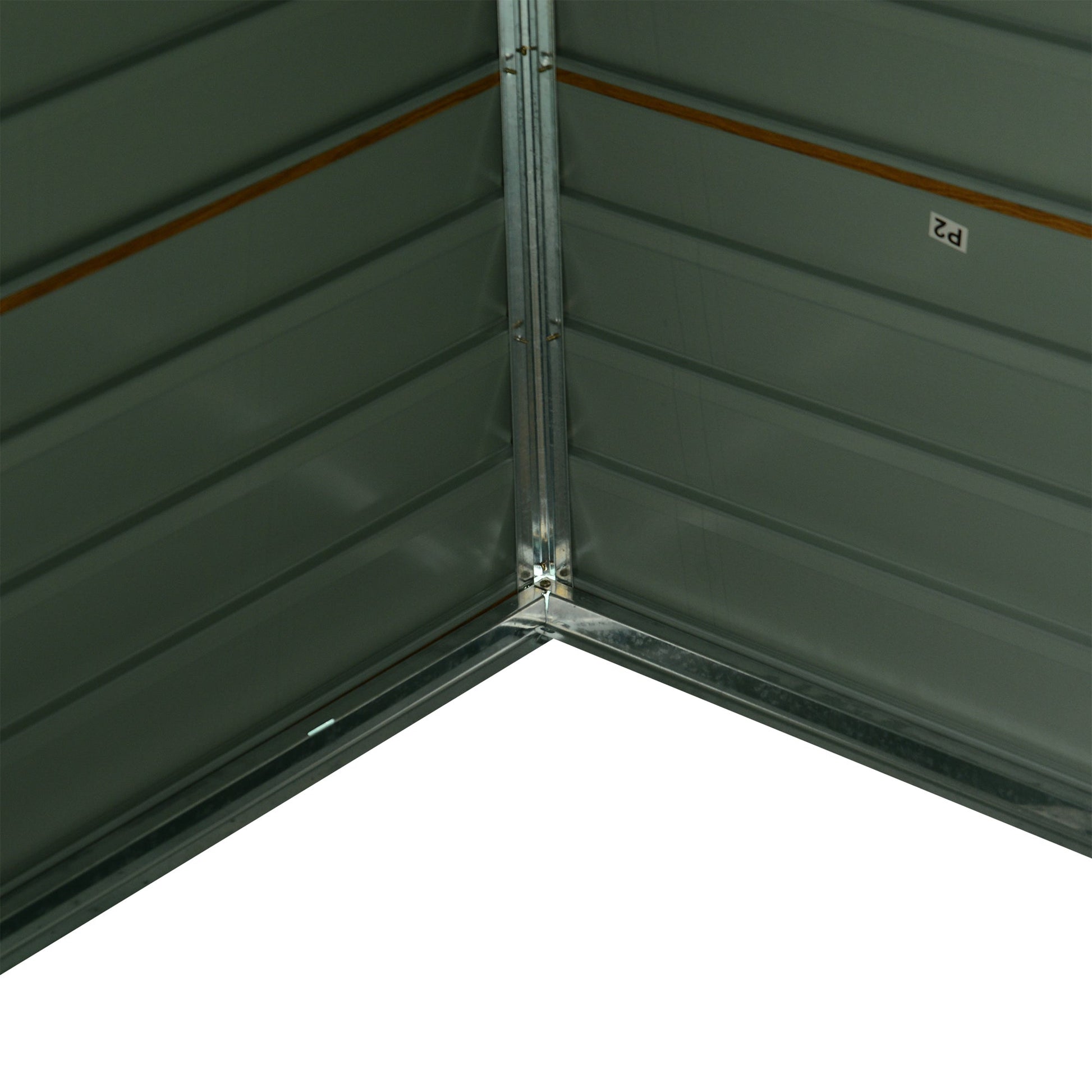 8 x 6ft Garden Metal Storage Shed House Hut Gardening Tool Storage with Kit and Ventilation, Brown