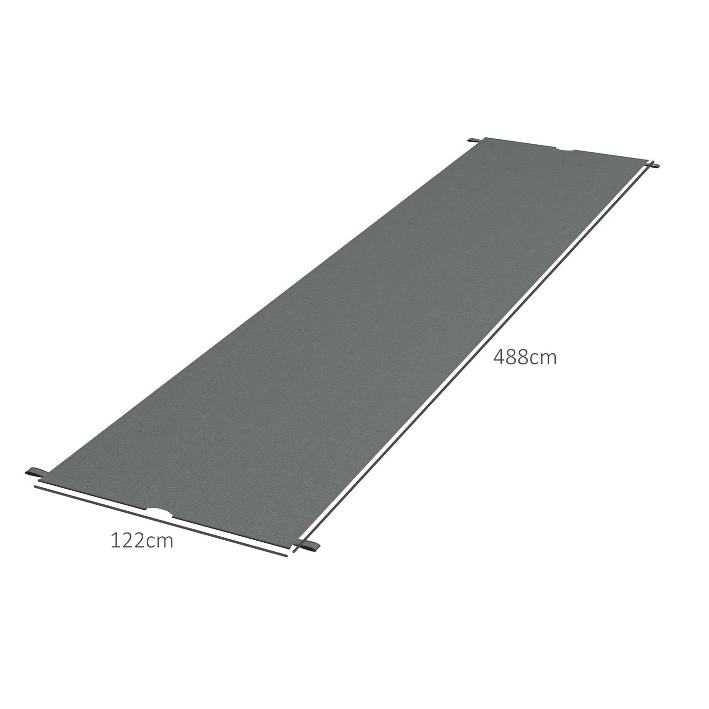 2 PCS Pergola Canopy Replacement, 4.9 x 1.2m UV Protection Pergola Cover, Easy to Install, for 3 x 3(m) Pergola, Dark Grey
