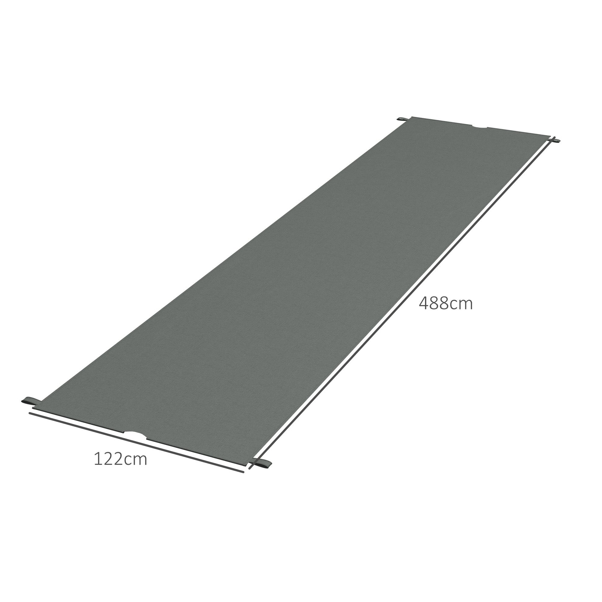 2 PCS Pergola Canopy Replacement, 4.9 x 1.2m UV Protection Pergola Cover, Easy to Install, for 3 x 3(m) Pergola, Dark Grey