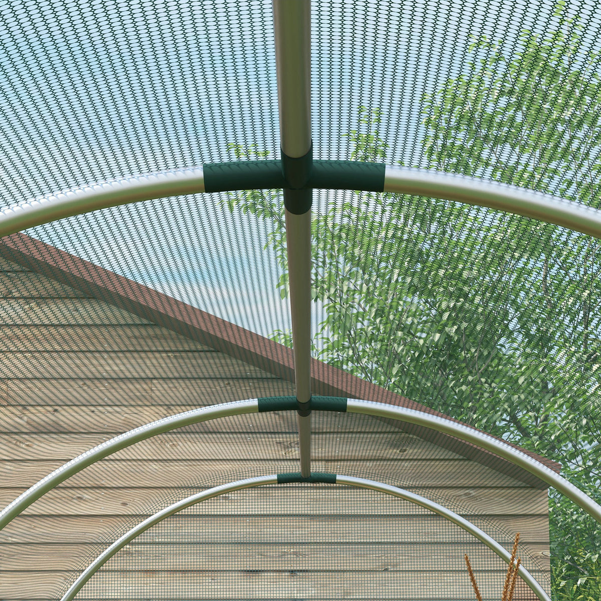 Fruit Cage Bird Netting, Heavy Duty Fruit and Vegetable Protection Tent with Zipped Door, Anti Bird, Insects, Small Animals, 1.2 x 3.6 x 1.9m, Green