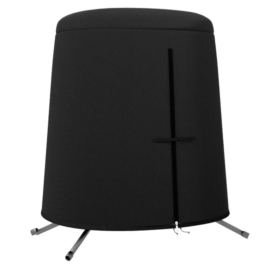 Hanging Egg Chair Cover, Outdoor Single Swing Chair Cover, Waterproof Anti-dust Furniture Protector with Zipper, 300D Oxford Fabric for 200 x 230 cm Stand, Black
