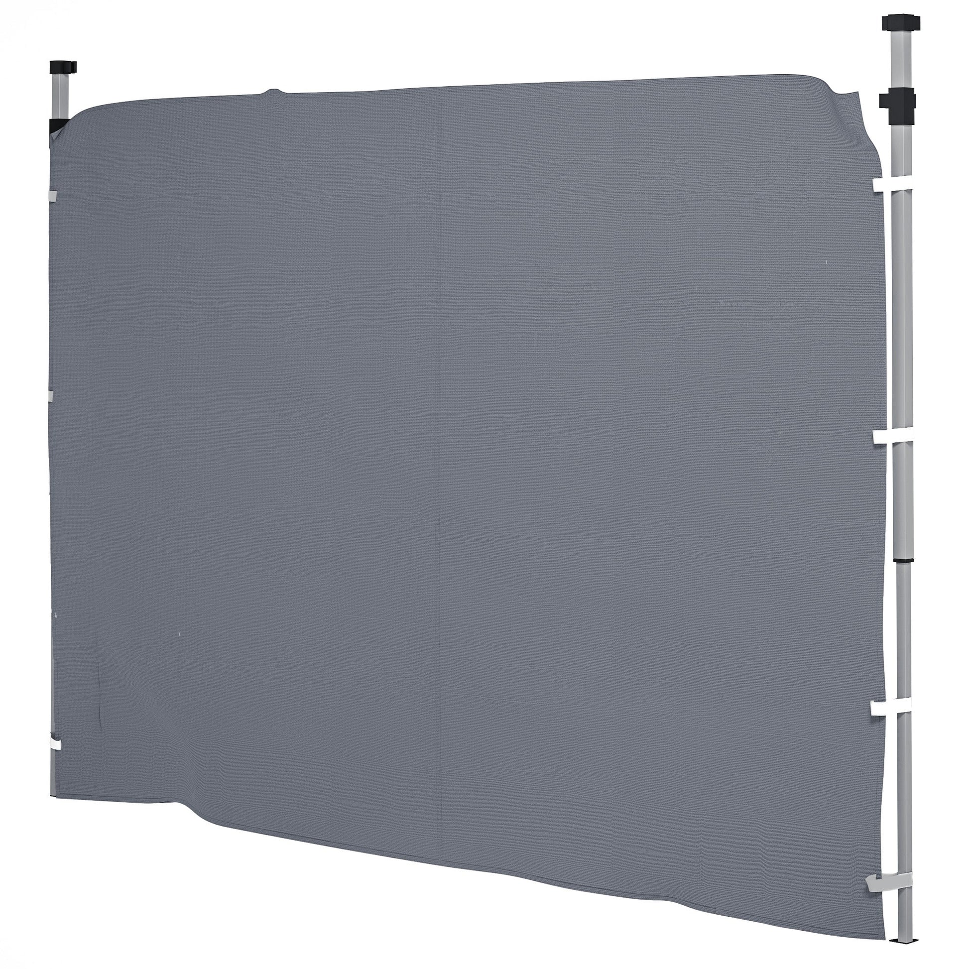 Gazebo Side Panel, Canopy Sidewall Panel with 4 Mesh Bags and 2 Storage Pockets for 3 x 3 m Straight Leg Pop Up Gazebos, 1 Pack Sidewall Only, Grey