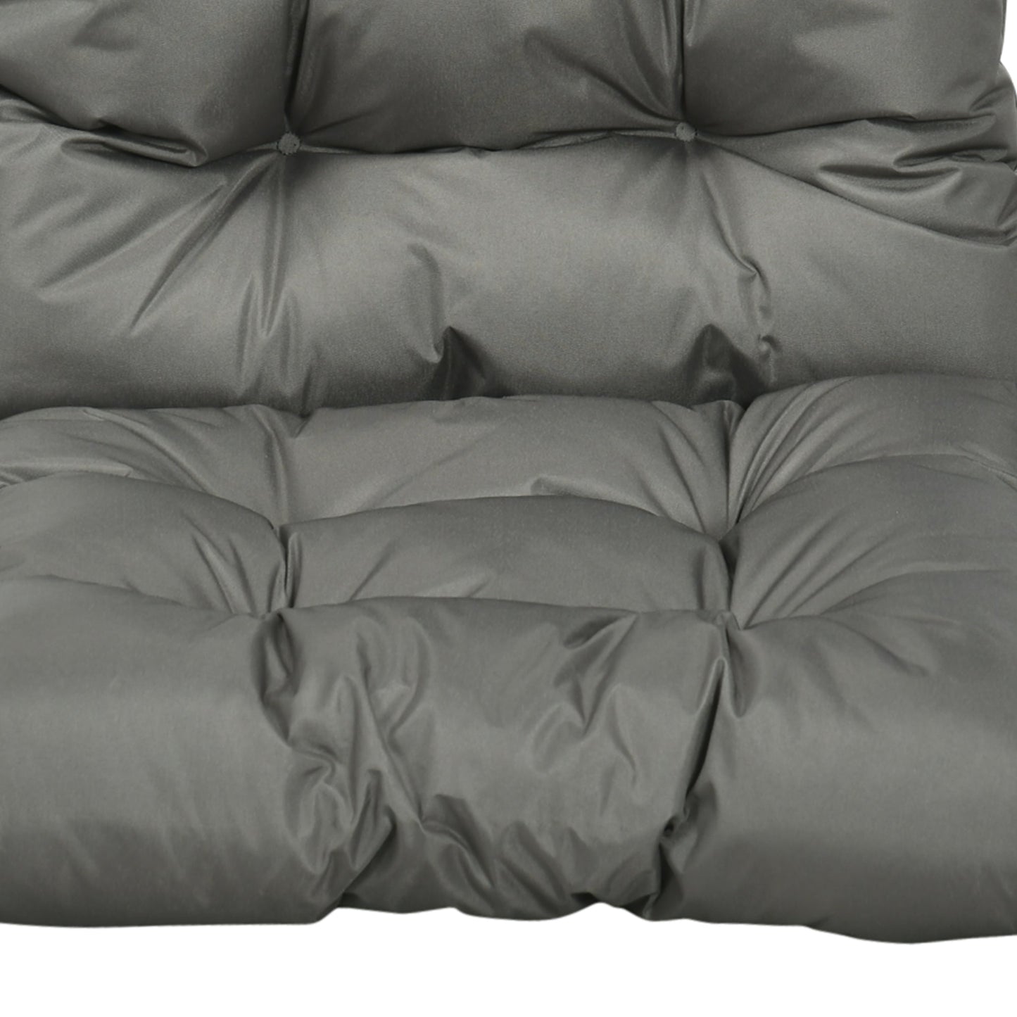Garden Back Chair Cushion, Comfortable Patio Seat Cushion Pad with Backrest for Outdoor & Indoor Use, Light Grey