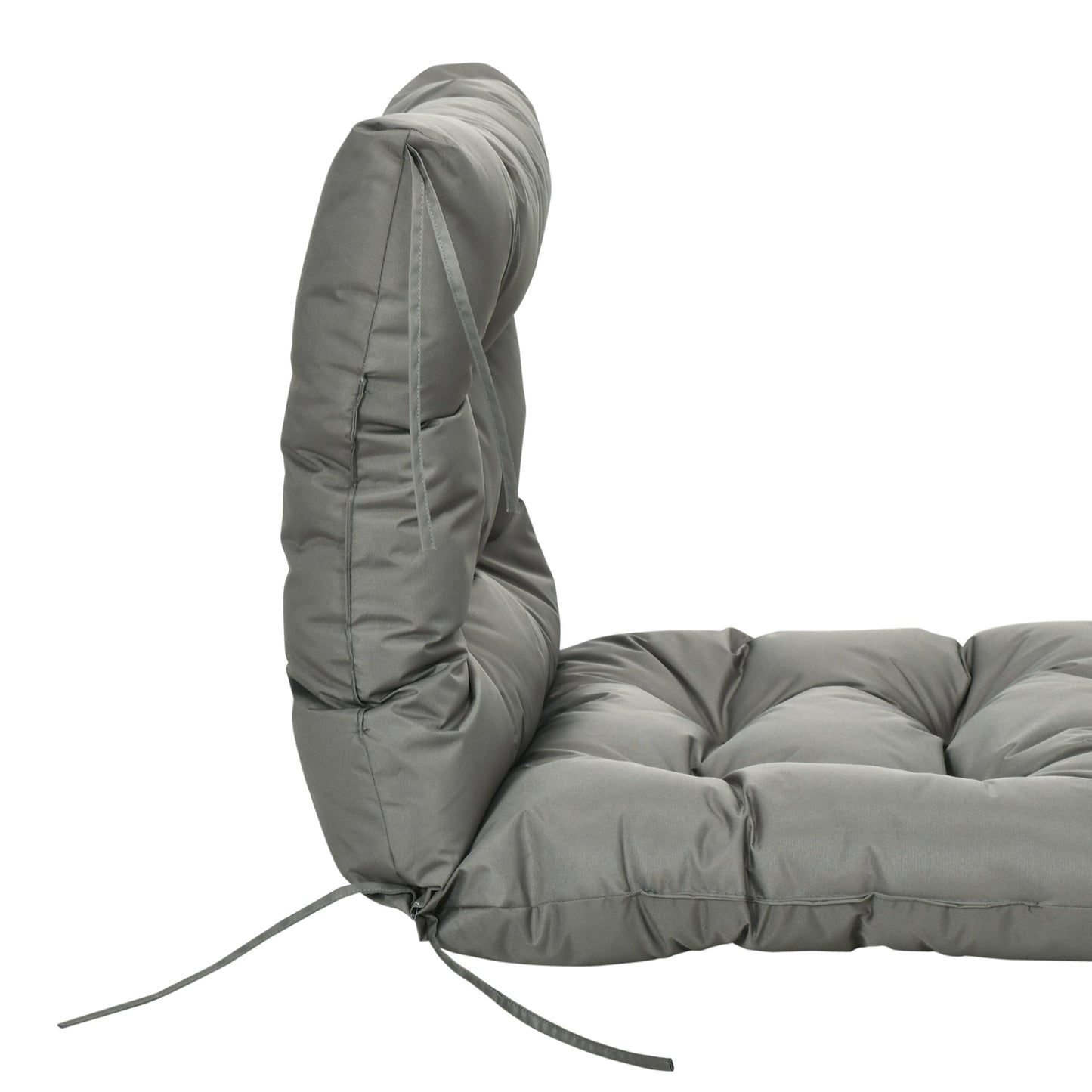 Garden Back Chair Cushion, Comfortable Patio Seat Cushion Pad with Backrest for Outdoor & Indoor Use, Light Grey