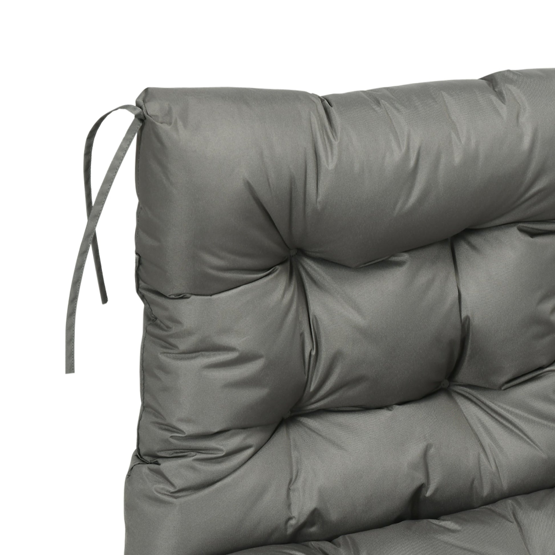 Garden Back Chair Cushion, Comfortable Patio Seat Cushion Pad with Backrest for Outdoor & Indoor Use, Light Grey