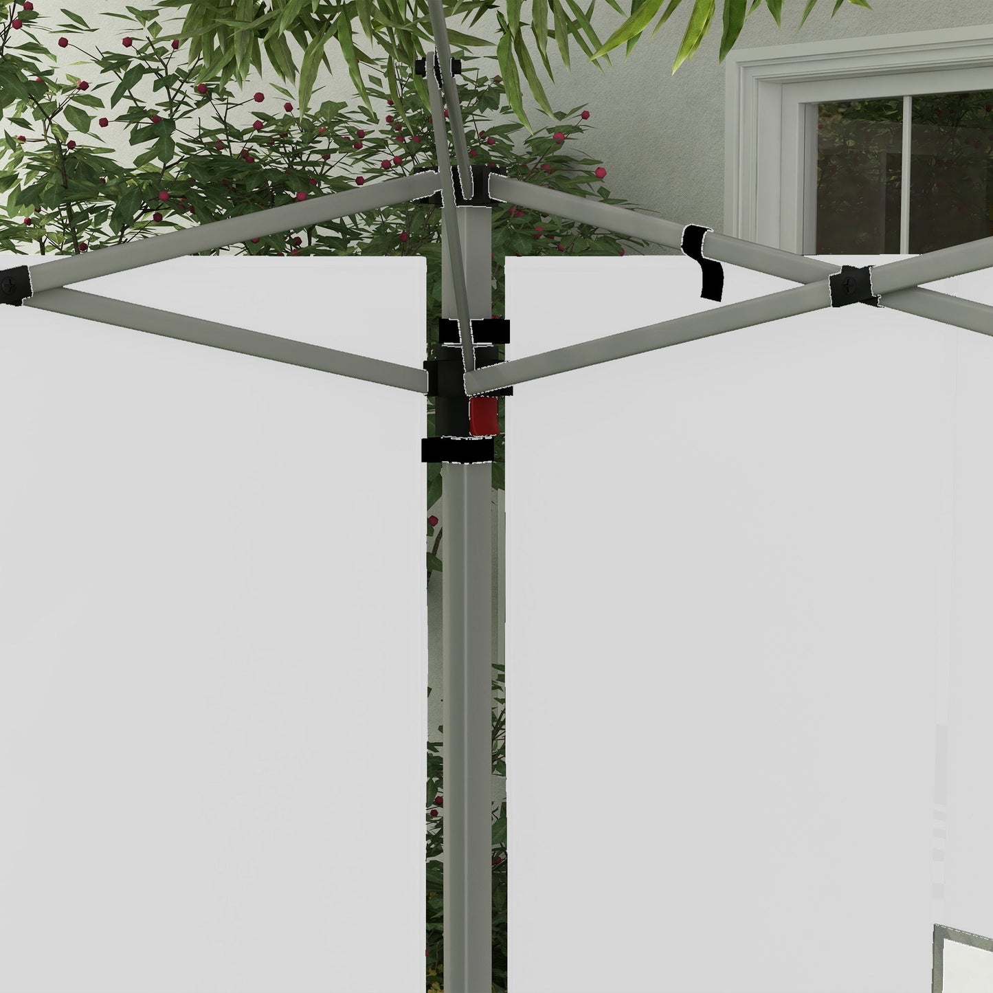 Gazebo Side Panels with Window for 3x3(m) or 3x4m Pop Up Gazebo, 2 Pack Sides Replacement, White