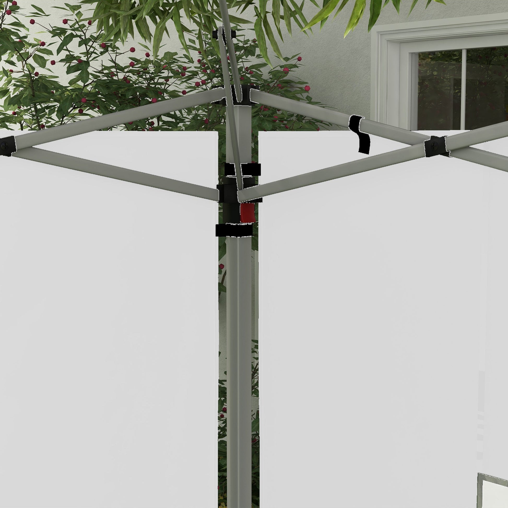 Gazebo Side Panels with Window for 3x3(m) or 3x4m Pop Up Gazebo, 2 Pack Sides Replacement, White