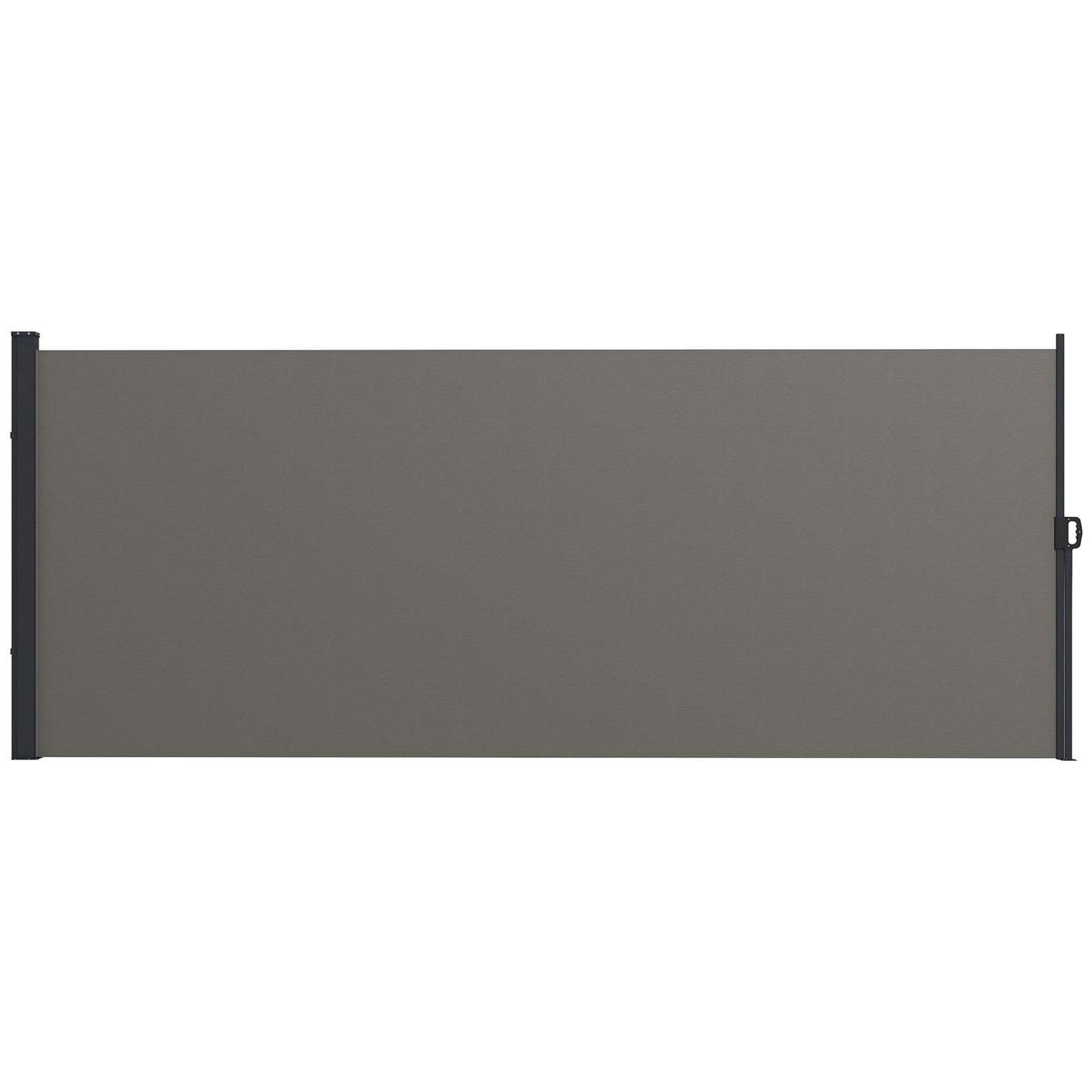 Retractable Side Awning, Garden Privacy Screen Divider, Full Cassette Wind Breaker for Hot Tub, Balcony, Terrace, Pool, 400 x 160cm, Dark Grey