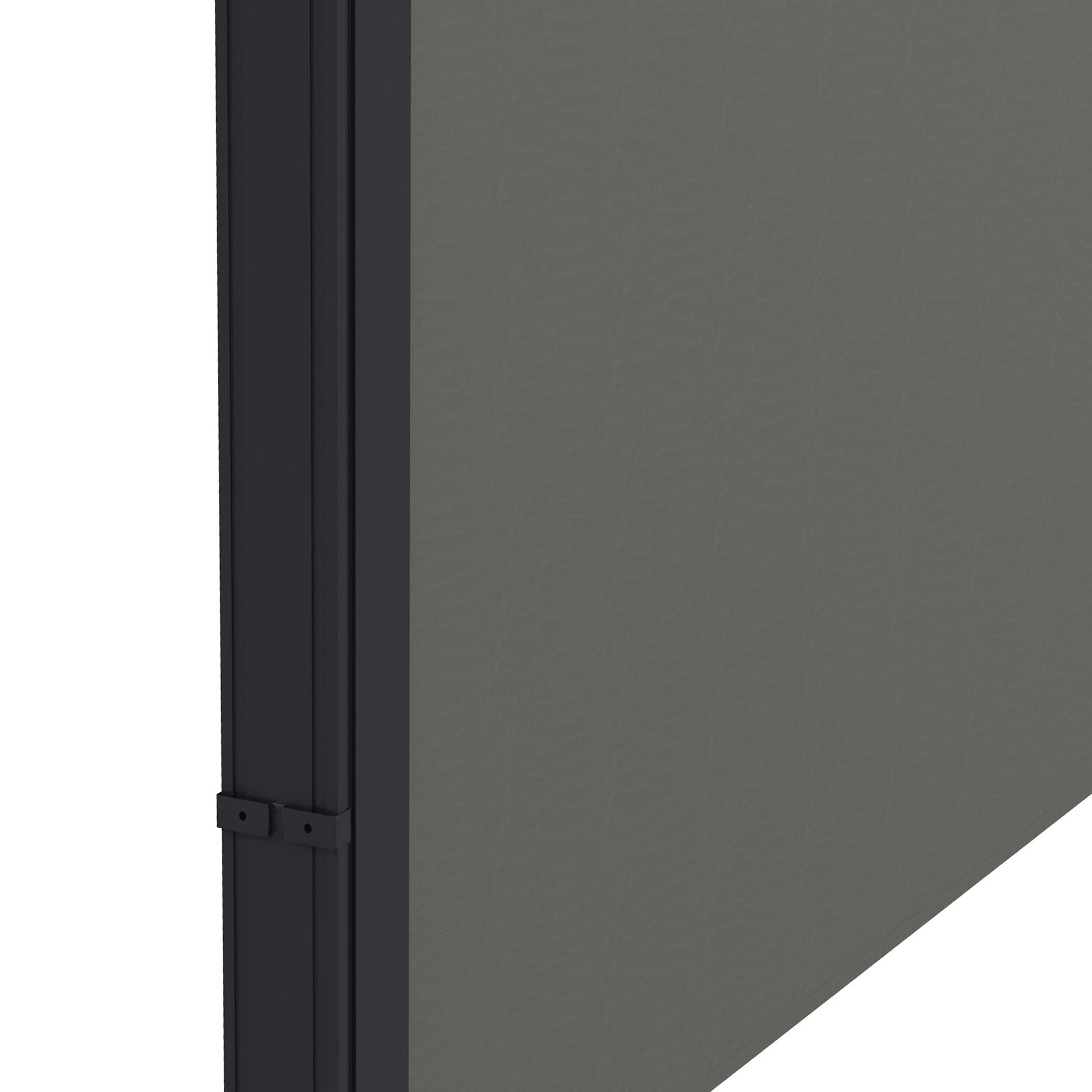 Retractable Side Awning, Garden Privacy Screen Divider, Full Cassette Wind Breaker for Hot Tub, Balcony, Terrace, Pool, 400 x 160cm, Dark Grey
