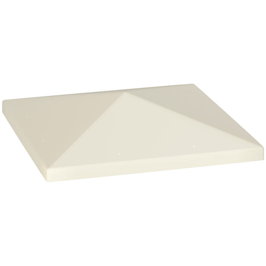 3 x 3(m) Gazebo Canopy Replacement Cover, Garden Gazebo Roof Replacement with Drain Holes, Water Resistant PVC Coating, 370g/㎡, UPF30+, TOP COVER ONLY, Cream White