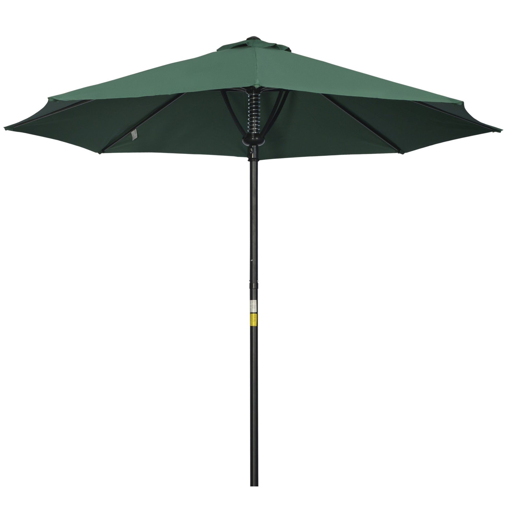 Garden 3(m) Parasol Umbrella, Outdoor Market Table Umbrella Sun Shade Canopy with 8 Ribs, Easy Push to Open, Green