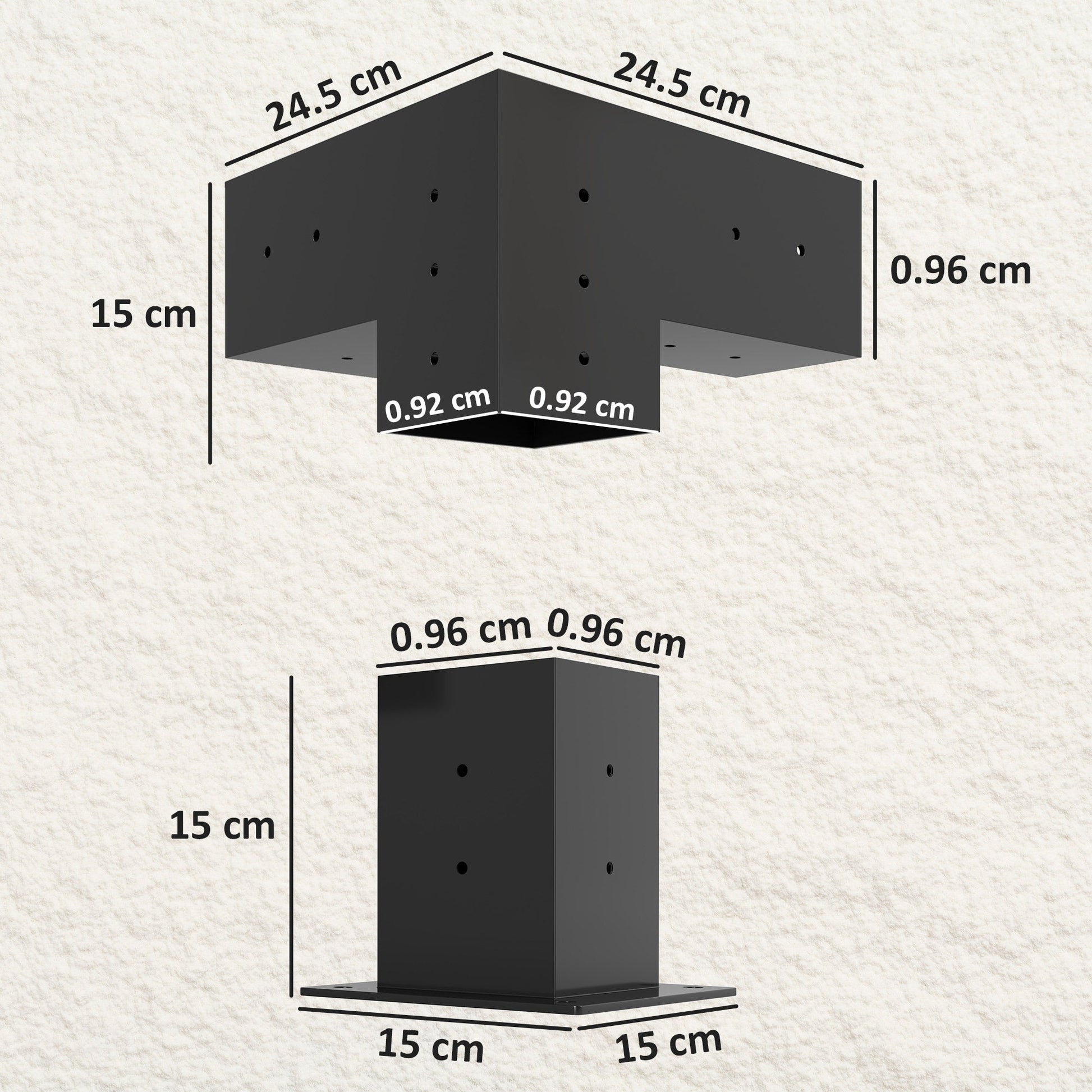 Pergola Kit, DIY Pergola Brackets with 3-Way Pergola Corner Brackets and Post Base for 4" x 4" (Actual 3.6" x 3.6") Lumber, 8 PCS Includes Screws