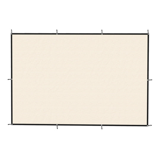 Sun Shade Sail, 2 x 3 m Rectangle Sunscreen Awning Canopy with Stainless Steel Eyelets and Bungee Cords, UV Protection Shade Sail  for Outdoors, Garden, Patio, Beige