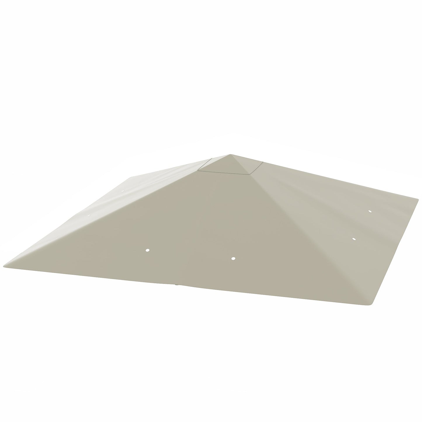 3 x 3(m) Gazebo Canopy Replacement Cover, Garden Gazebo Roof Replacement with Drain Holes, Water Resistant Plastic Coating, 370g/㎡, UPF30+, TOP COVER ONLY, Grey