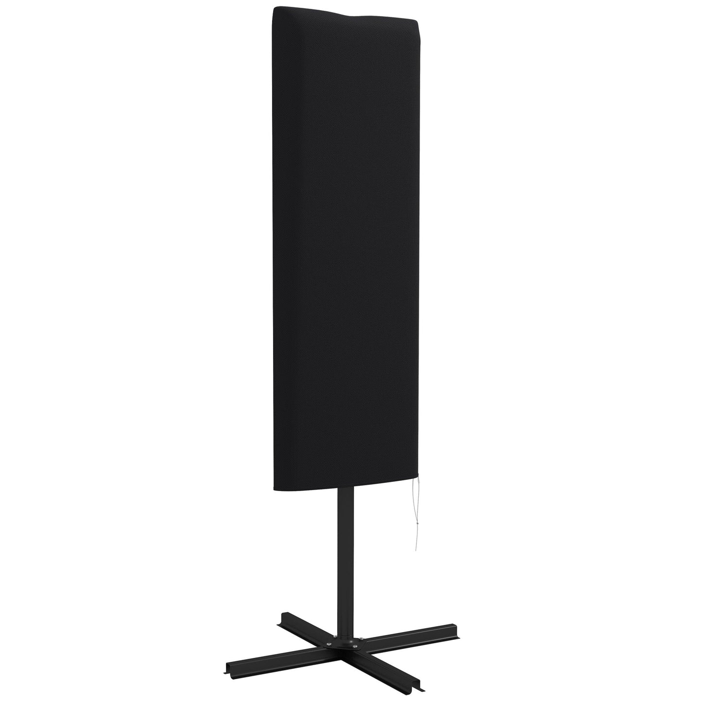 Garden Parasol Cover, Outdoor Patio Umbrella Protector Weatherproof Garden Patio with Rod, Zipper for 2-4m Parasol, Φ60 x 160cm, Black
