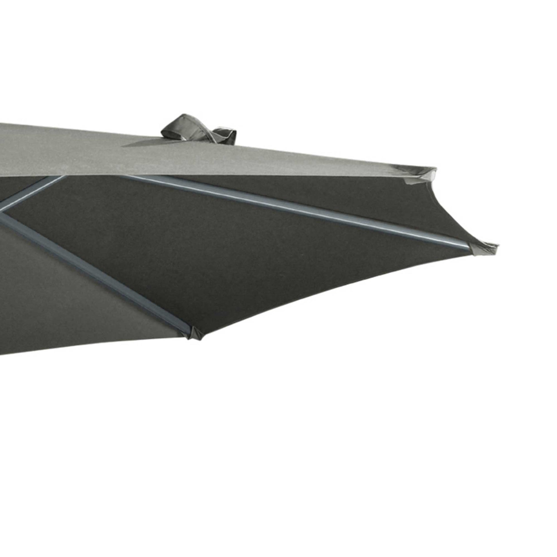 3 x 3(m) Cantilever Parasol with Cross Base, Garden Umbrella with 360° Rotation, Crank Handle and Tilt for Outdoor, Patio, Grey