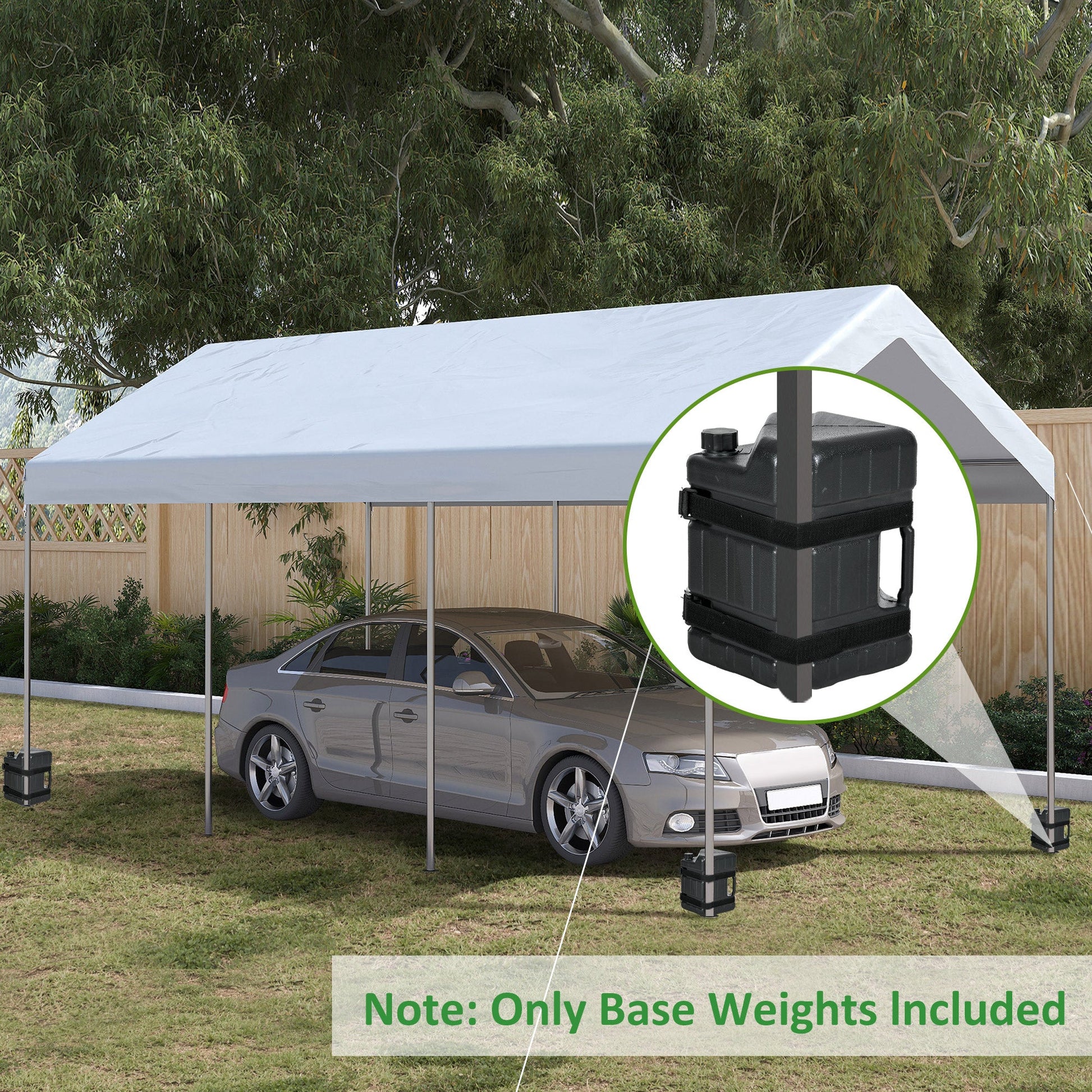 4PCs Gazebo Weights for Pop up Canopy Tent, HDPE Water or Sand Filled Weights for Gazebo Legs, with Built-in Handles and Secure Straps, 52KG