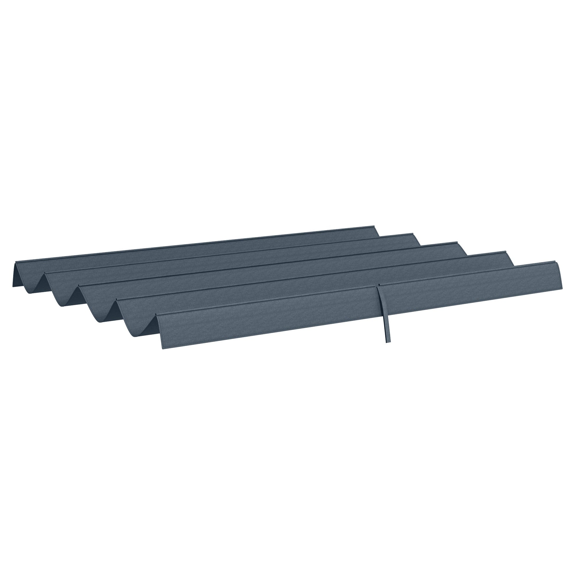 Retractable Pergola Roof, Sun Shade Cover, UV30+ Protected Replacement Canopy Fabric for 2.85 x 2m Pergola, Dark Grey