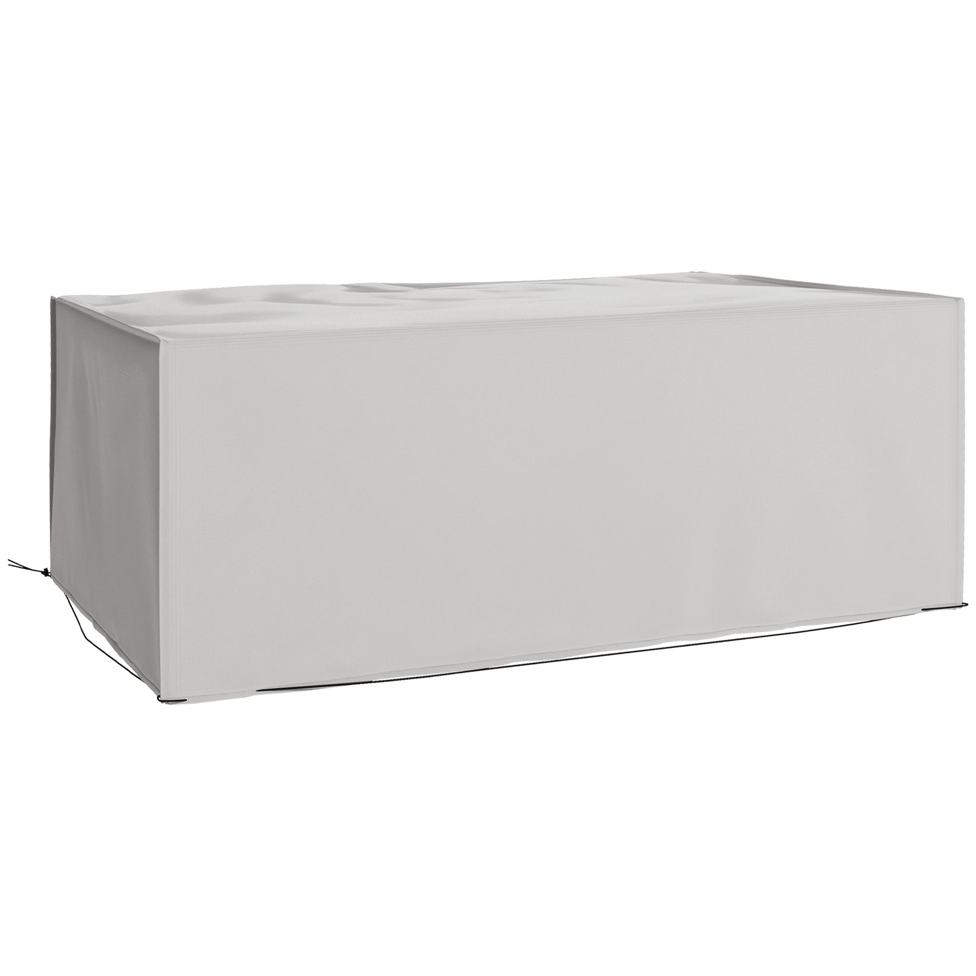 600D Oxford Table Set Cover Outdoor Garden Rattan Furniture Protection Cover Protector Waterproof Anti-UV, Grey, 210 x 140 x 80cm