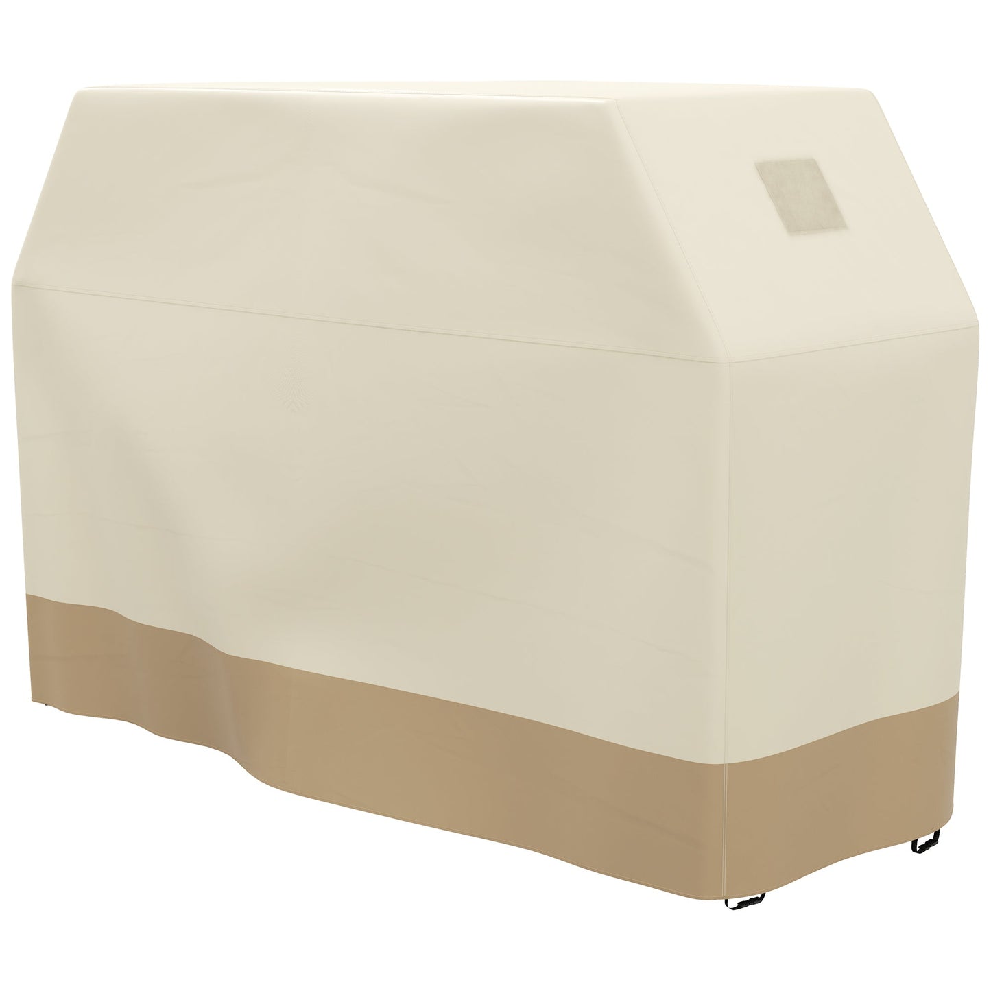 BBQ Cover for Rectangular Gas Grill, 300D Oxford Fabric Barbecue Covers, Waterproof UV Protection Rip-Proof, with Windproof Buckles, Beige, 188 x 71 x 125cm