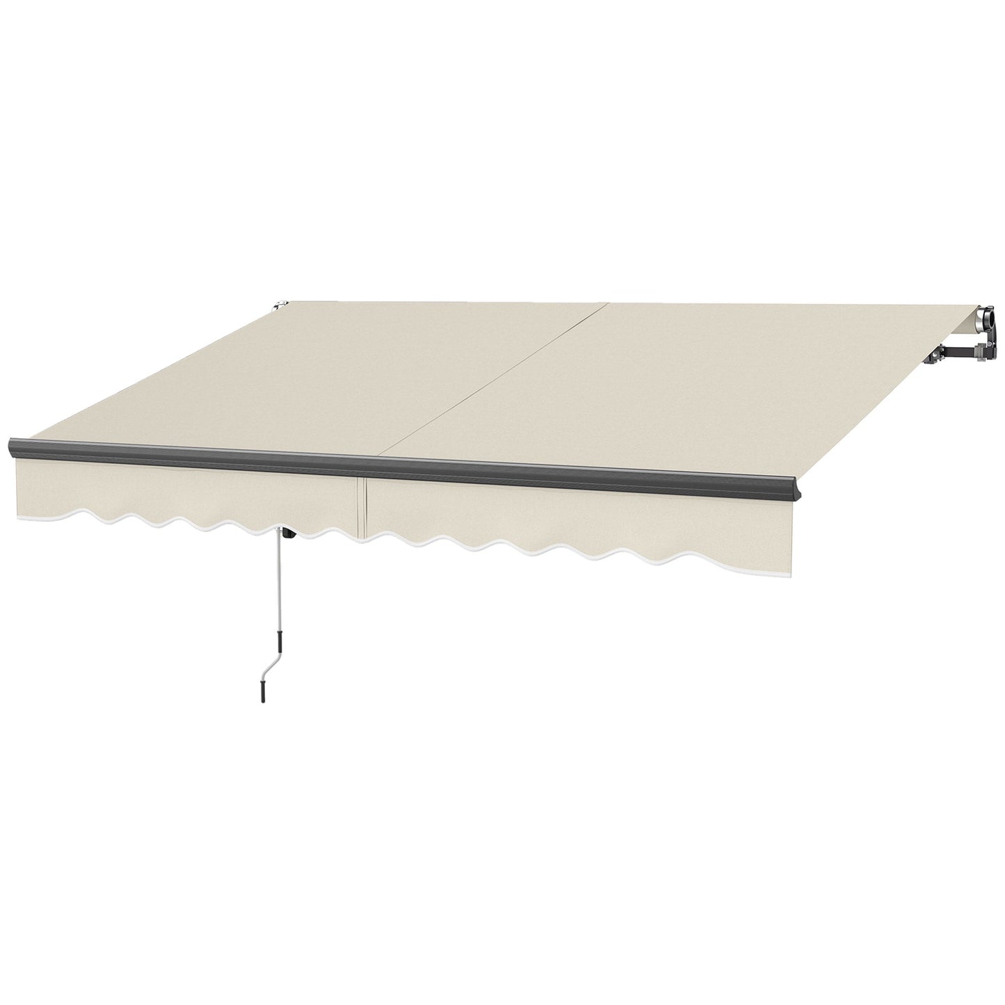 3 x 2.5m Electric Awning with Remote Controller, Aluminium Frame DIY Retractable Awning, UV30+ Sun Shade Canopy for Garden Patio Deck Door Window, Beige