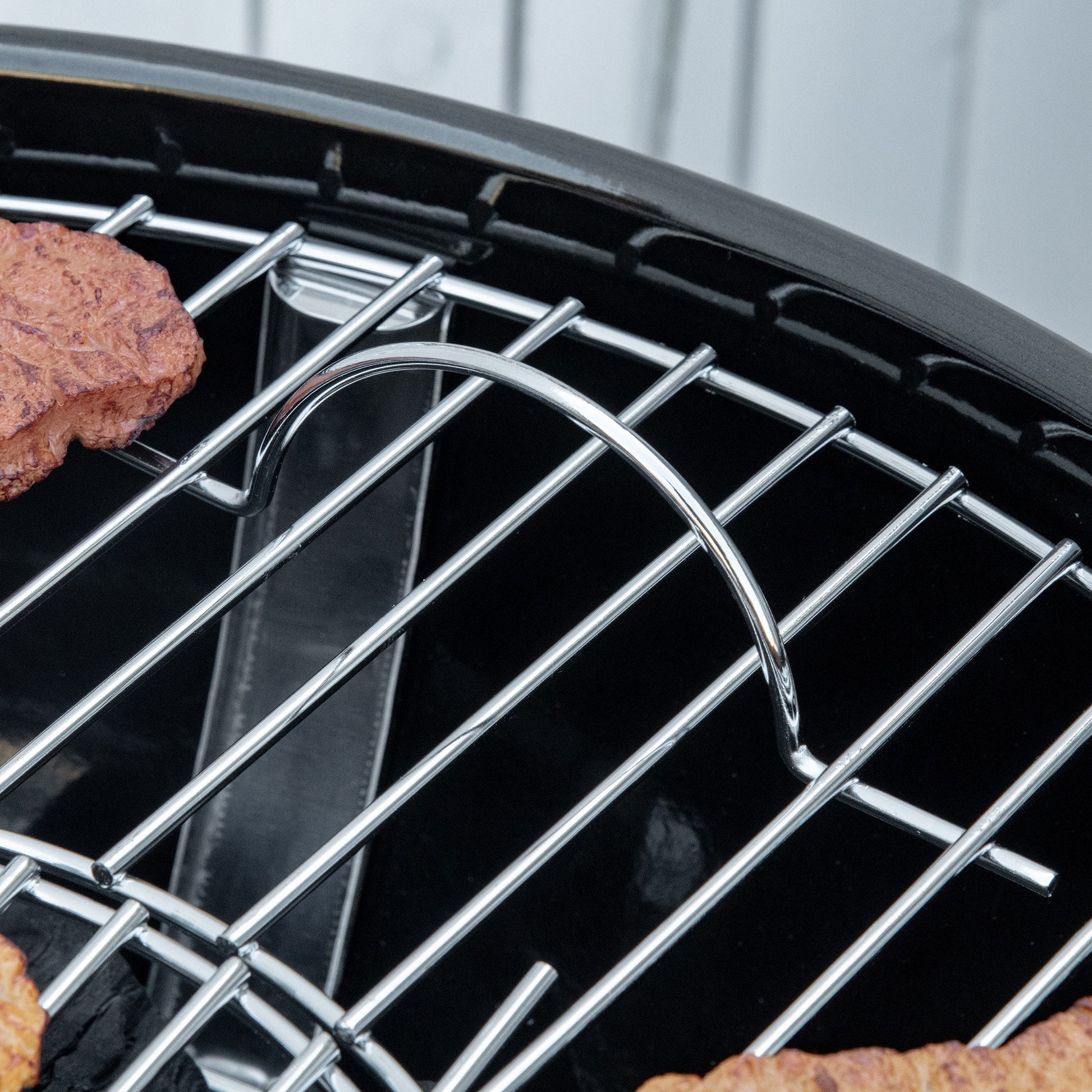 Portable Kettle Charcoal Grill BBQ Smoker with Cover, Outdoor Round Barbecue with Lid, Thermometer, Turner, Knife, Clip, Storage Shelf, & Wheels for Party Patio Garden