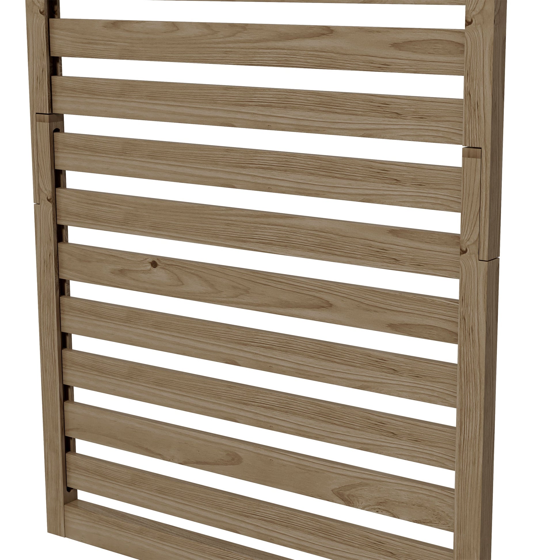2-pieces Outdoor Plant Stands with Hanging Planter Shelves and Slatted Trellis for Climbing Plants, 170cm Wall Mount Wooden Plant Rack for Patio, Balcony, Porch, Natural