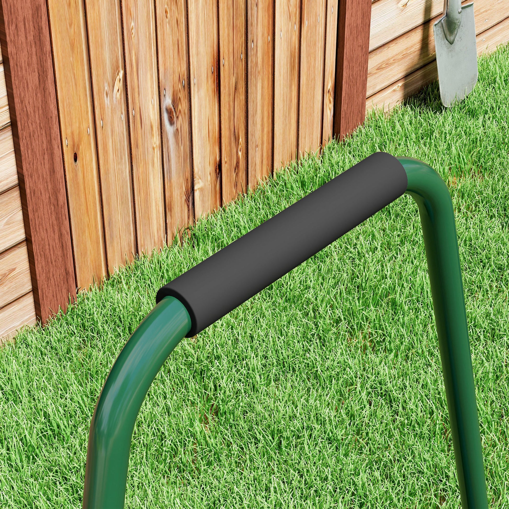 63 L Heavy Duty Water Or Sand Filled Φ30cm Garden Steel Lawn Roller Drum - Dark Green