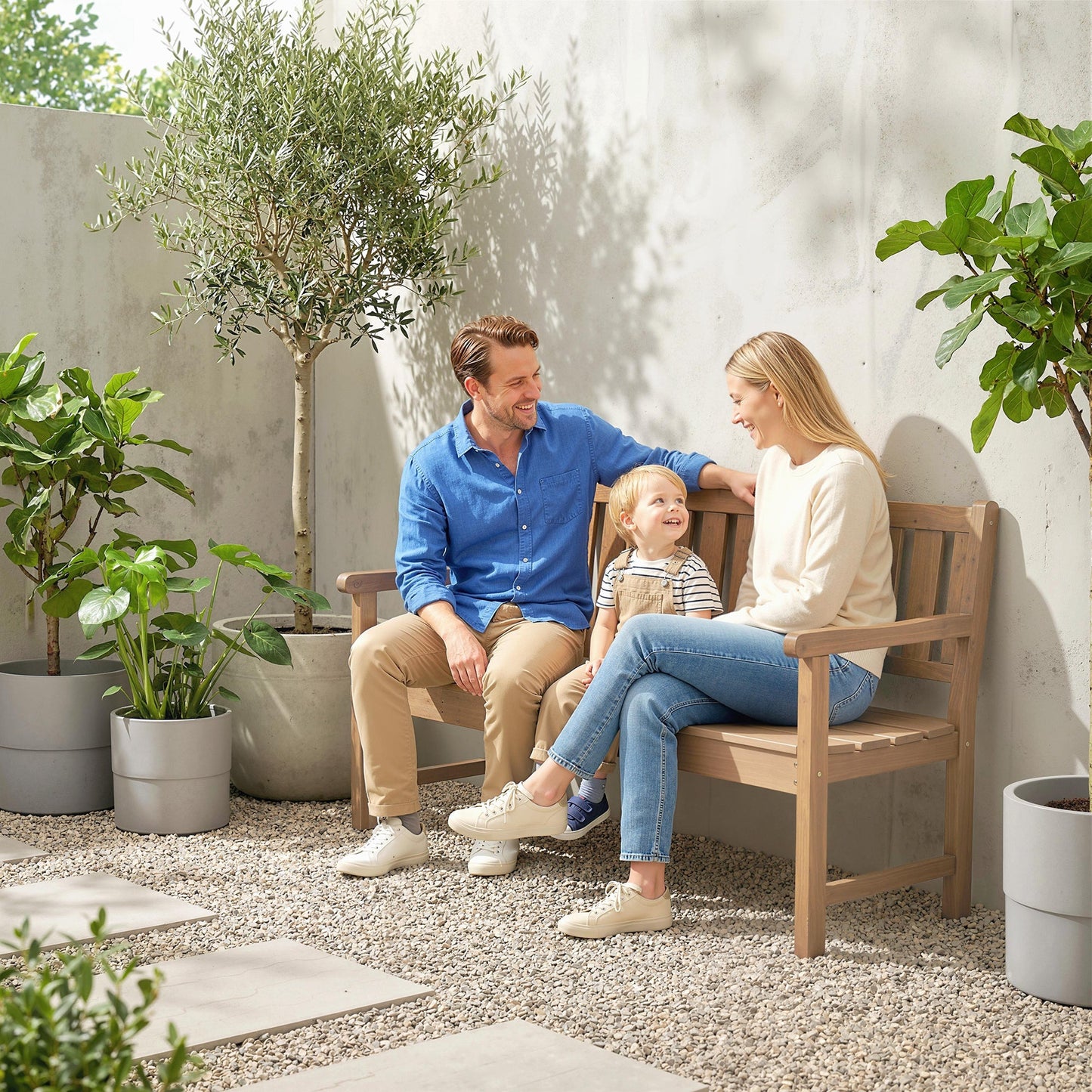 Wooden Garden Loveseat with Liftable Table and Hidden Storage Shelf, 2-3-Seater Outdoor Bench, Fir Wood Jack and Jill Garden Seat with Armrests for Patio, Porch, Teak