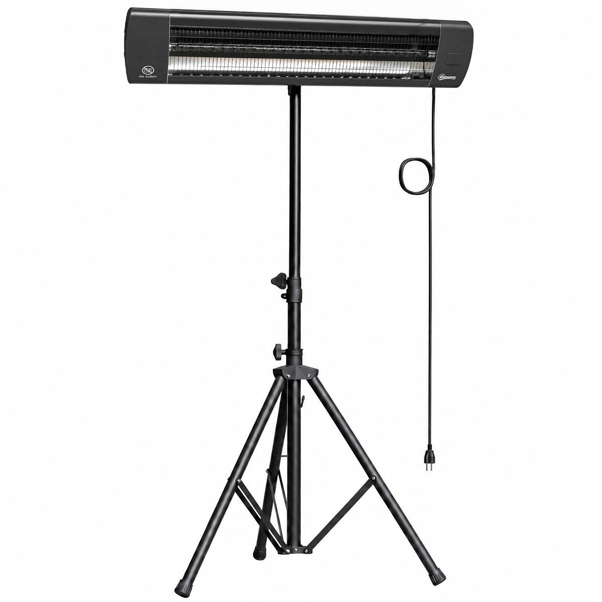 2500 W Electric Infrared Patio Heater, IP65 Free Standing Outdoor Garden Heater with Height Adjustable Tripod, 3 Heat Settings, 24H Timer, Touch/Remote Control, Tip-Over Protection, Black