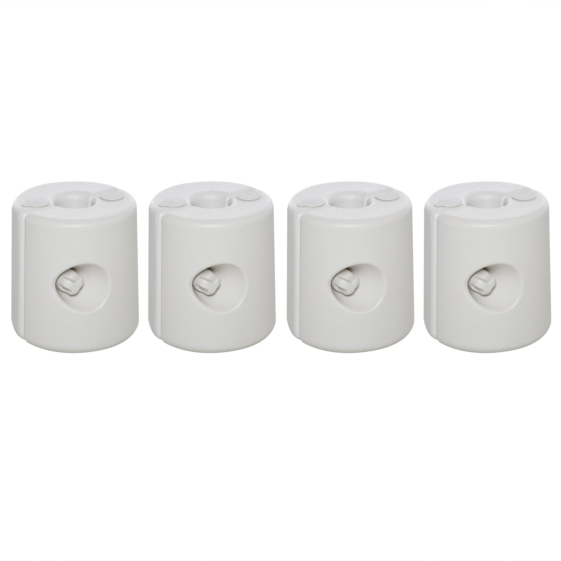 4 Pack 36 kg Gazebo Weights, Canopy Tent Weights with Rapid Clip, Gazebo Leg Weights Fill with Sand or Water, White