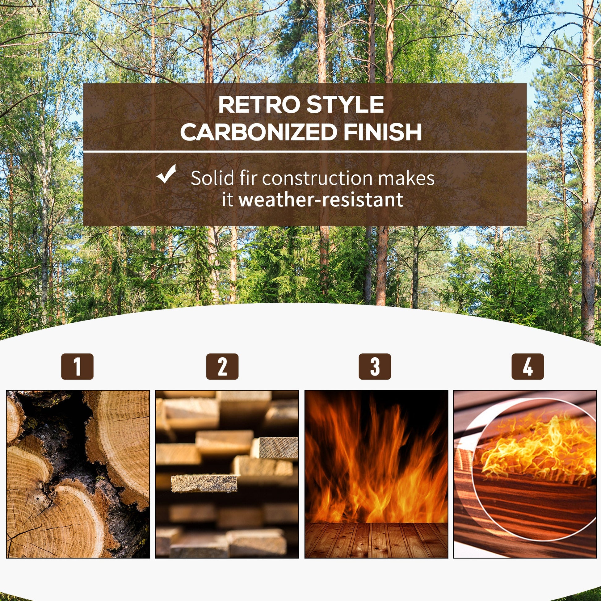 1.5M Wooden Garden Bridge Lawn Décor Stained Finish Arc Outdoor Pond Walkway w/ Railings Water Yard Decoration