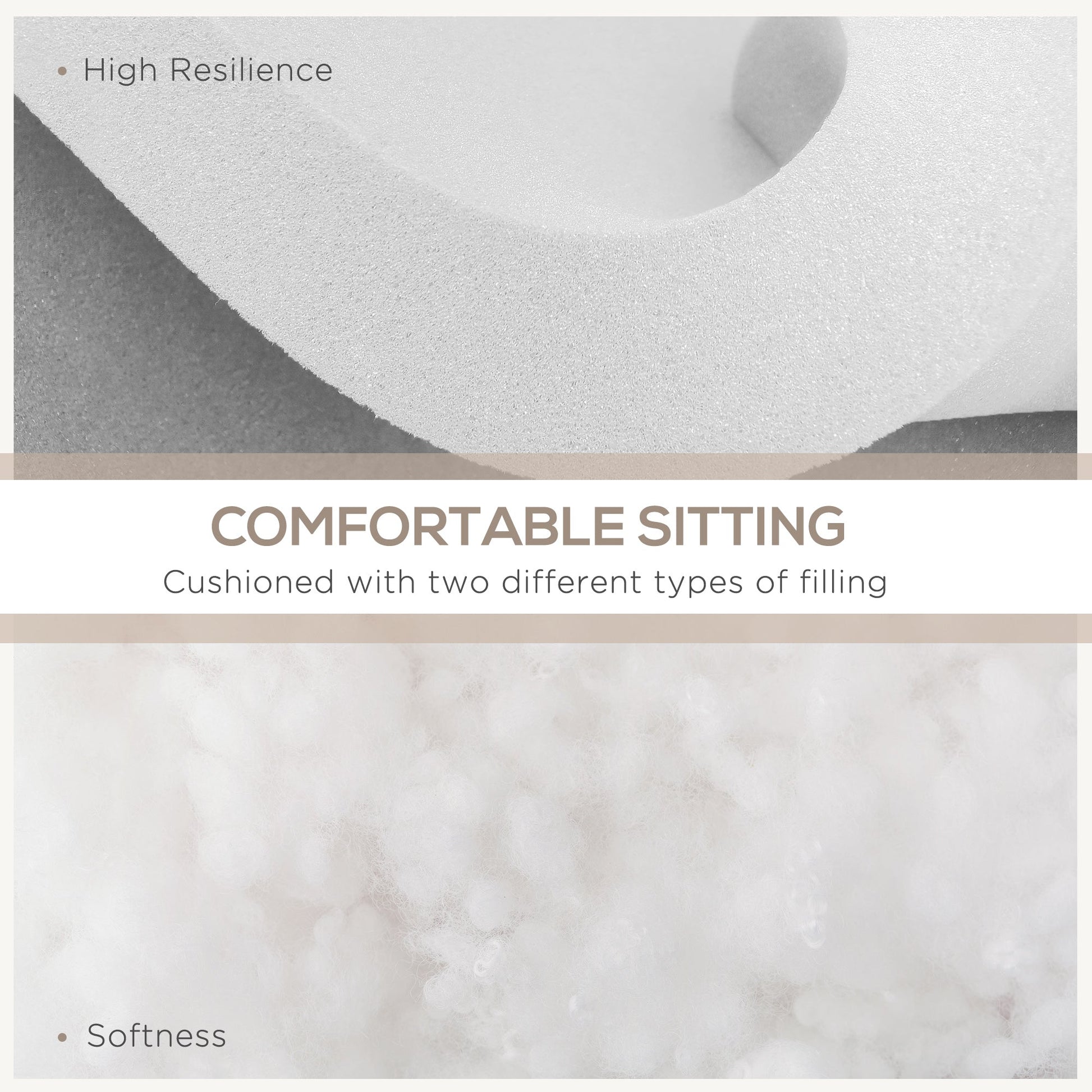 Replacement Cushions for Rattan Furniture, 14 Piece Outdoor Seat Cushion Pad for Patio Conversation Set, 7 Seat Cushions and 7 Back Cushions, Cream White