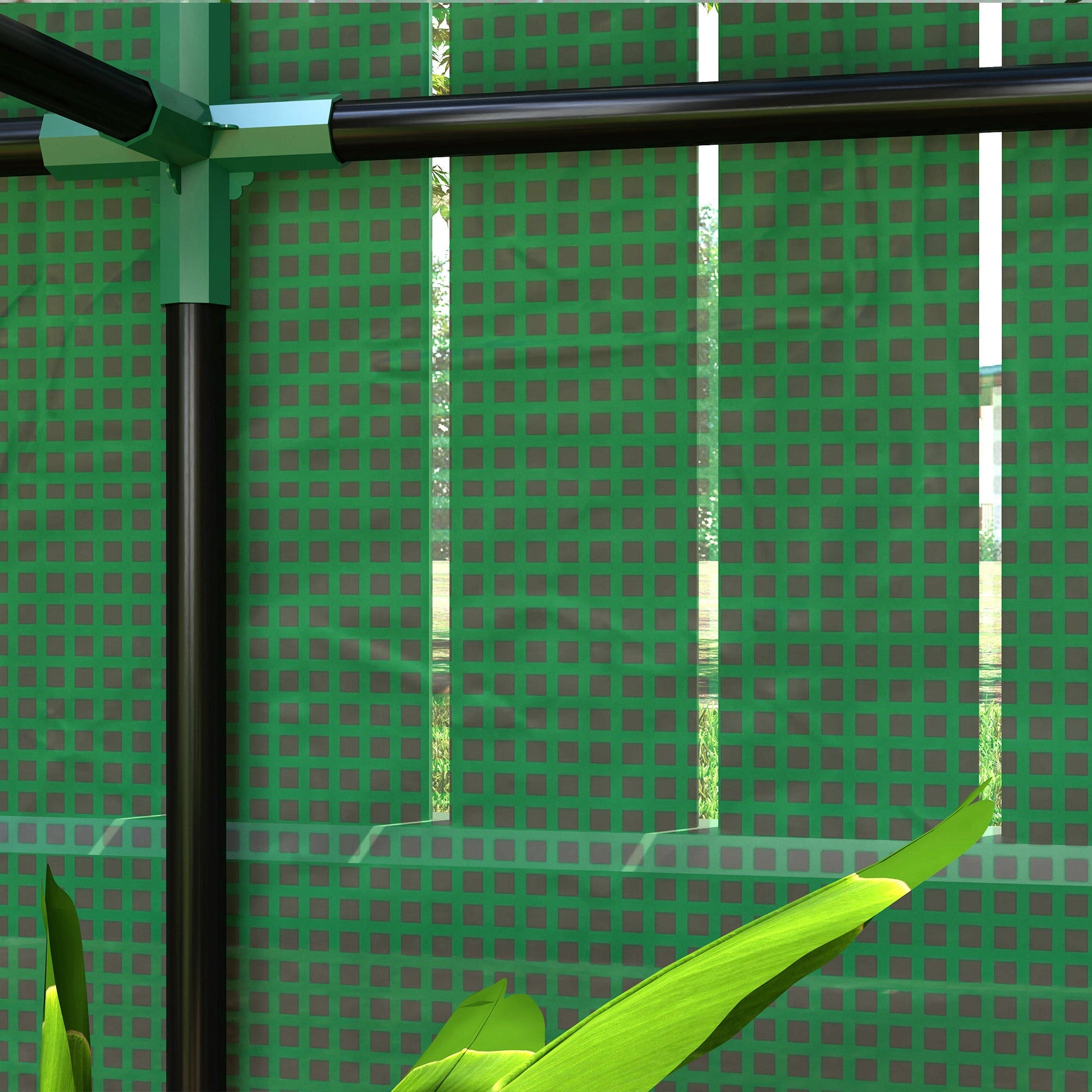 3 Tier Mini Greenhouse with Reinforced PE Cover, Portable Small Greenhouse with Roll-Up Door, 100 x 40 x 150cm, Green