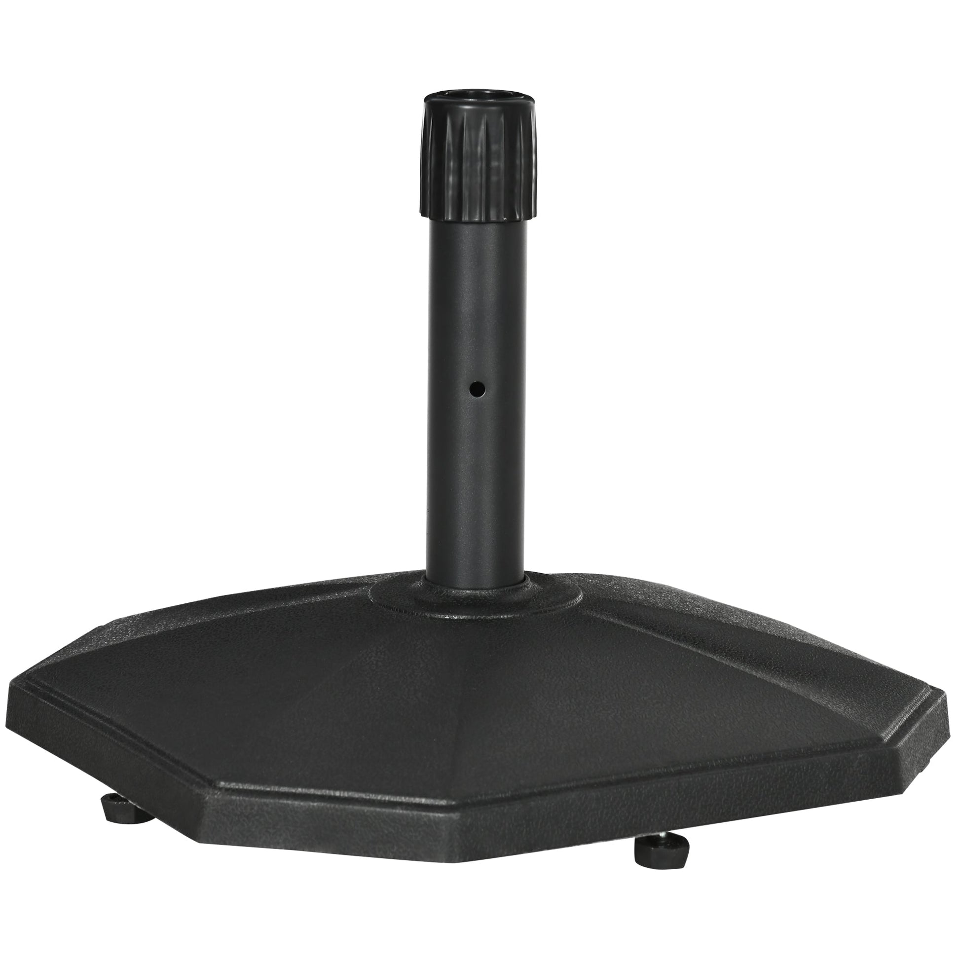 18kg Patio Parasol Base, Garden Concrete Umbrella Base, Outdoor Umbrella Stand Holder for Parasol Poles 34mm, 38mm and 48mm, Black