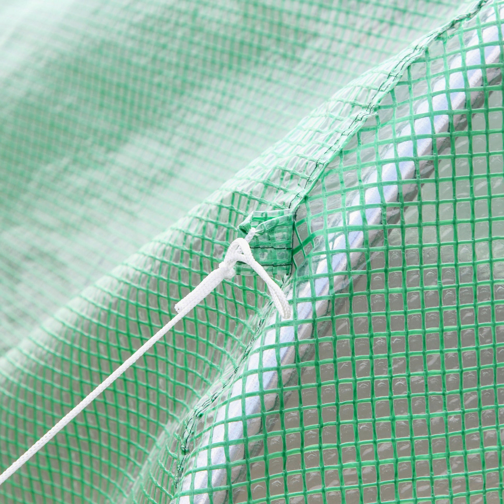 3 x 2 x 2m Polytunnel Greenhouse with Roll-up Sidewalls, Door and 6 Mesh Windows, Walk In Green House with UV-resistant PE Cover, Green