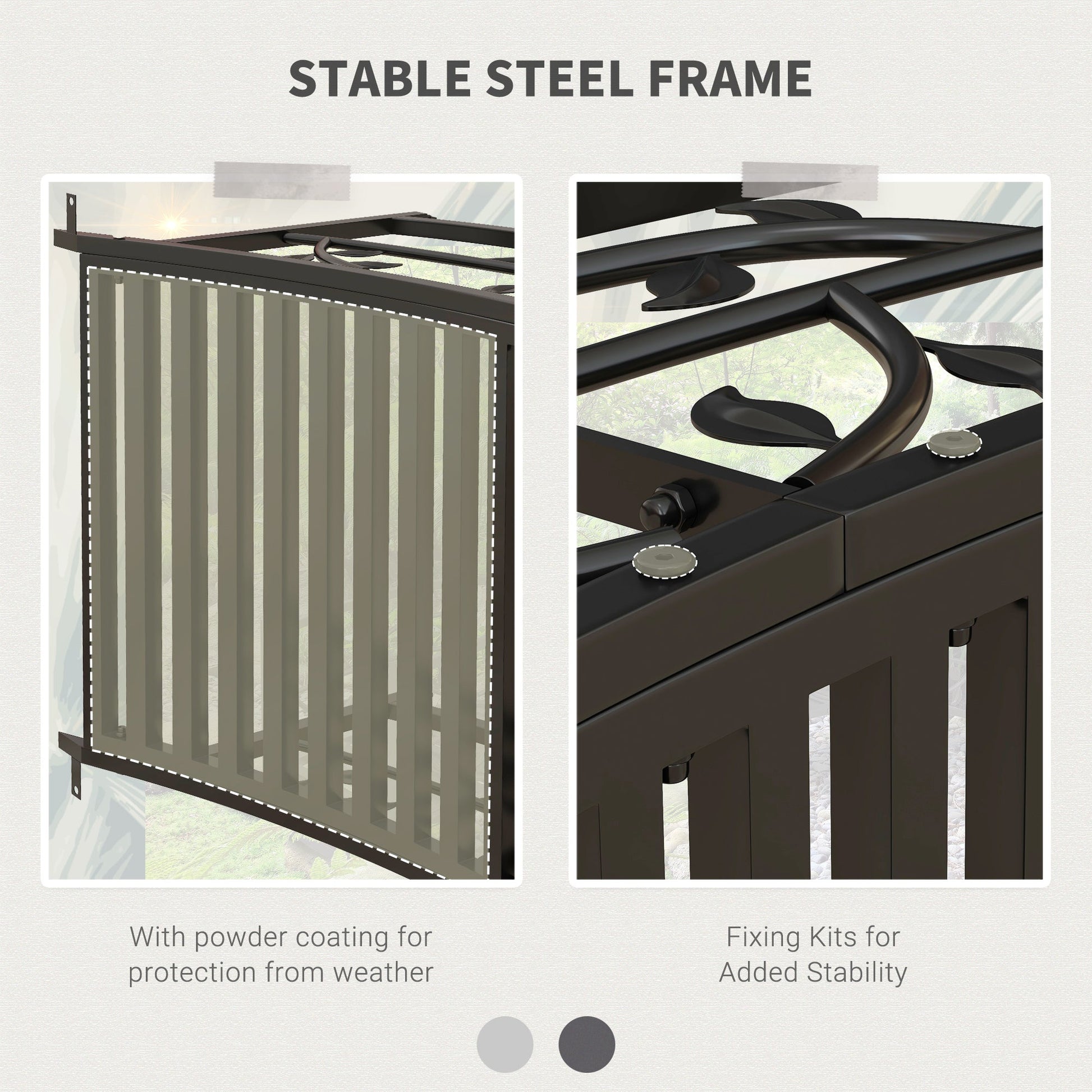 1.2M Metal Garden Bridge with Safety Railings, Classic Retro Arc Footbridge with Vine Pattern, Small Decorative Pond Bridge for Creeks Streams Borders, Black